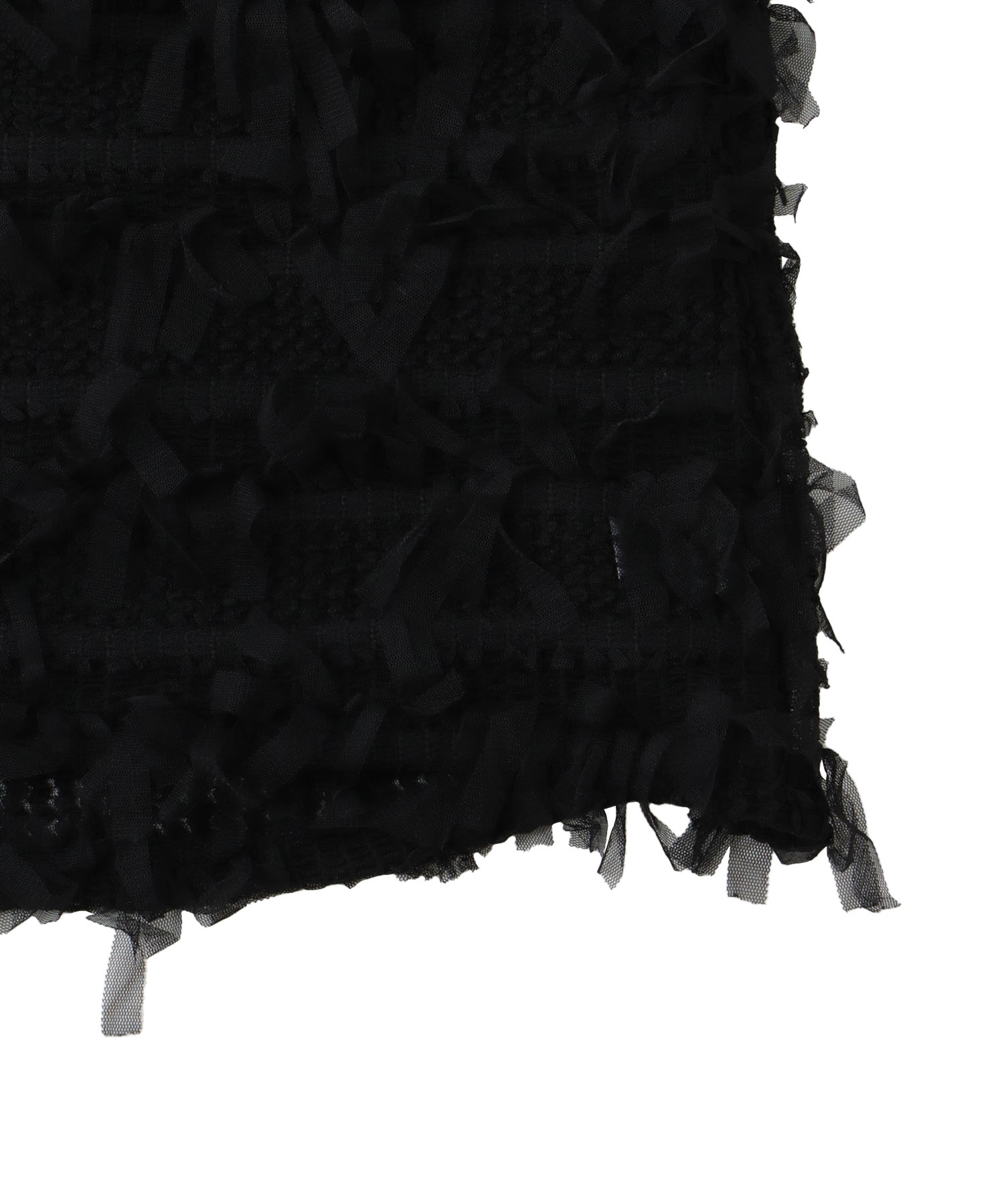 ＜B7＞fringe tulle pull