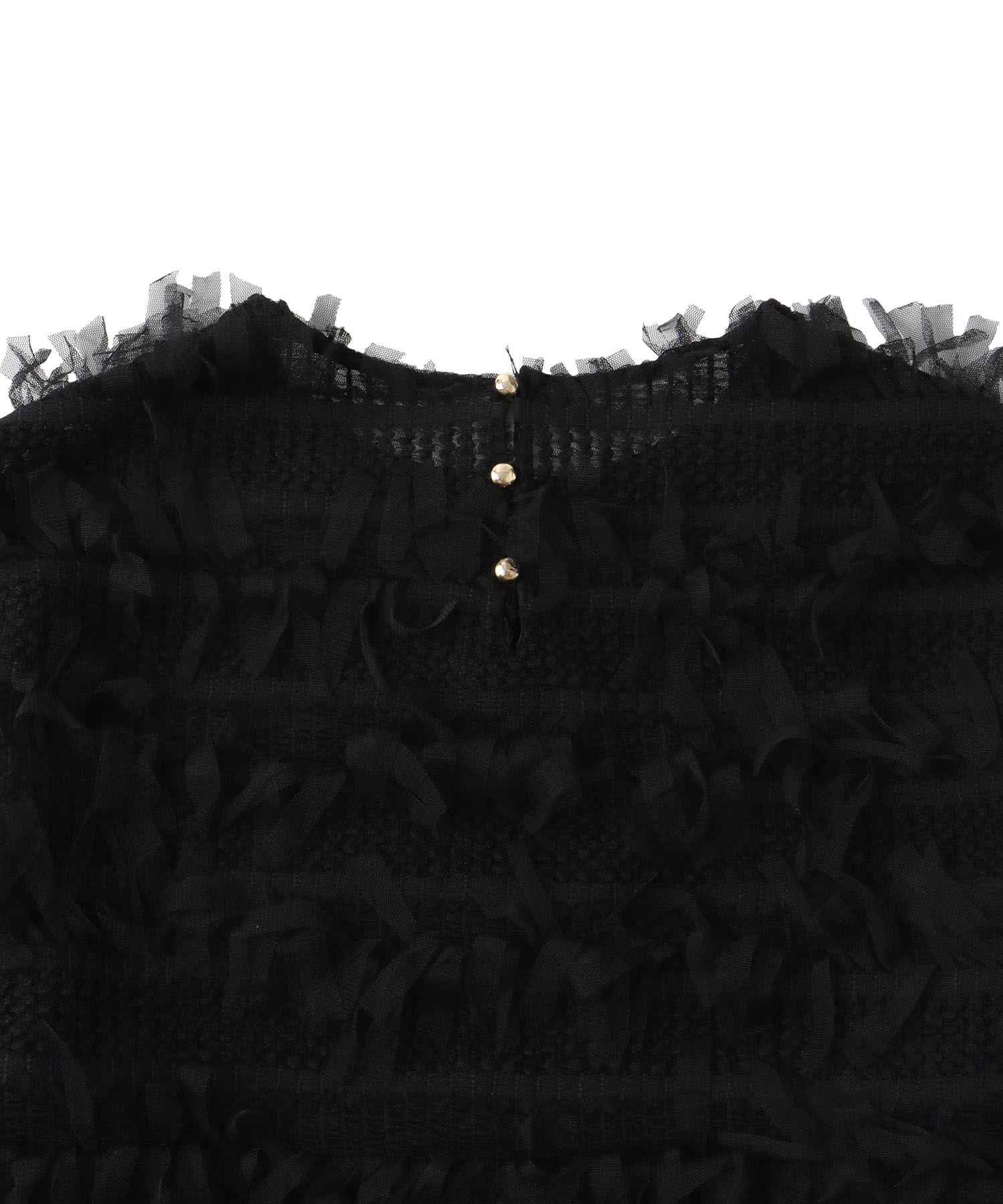 ＜B7＞fringe tulle pull