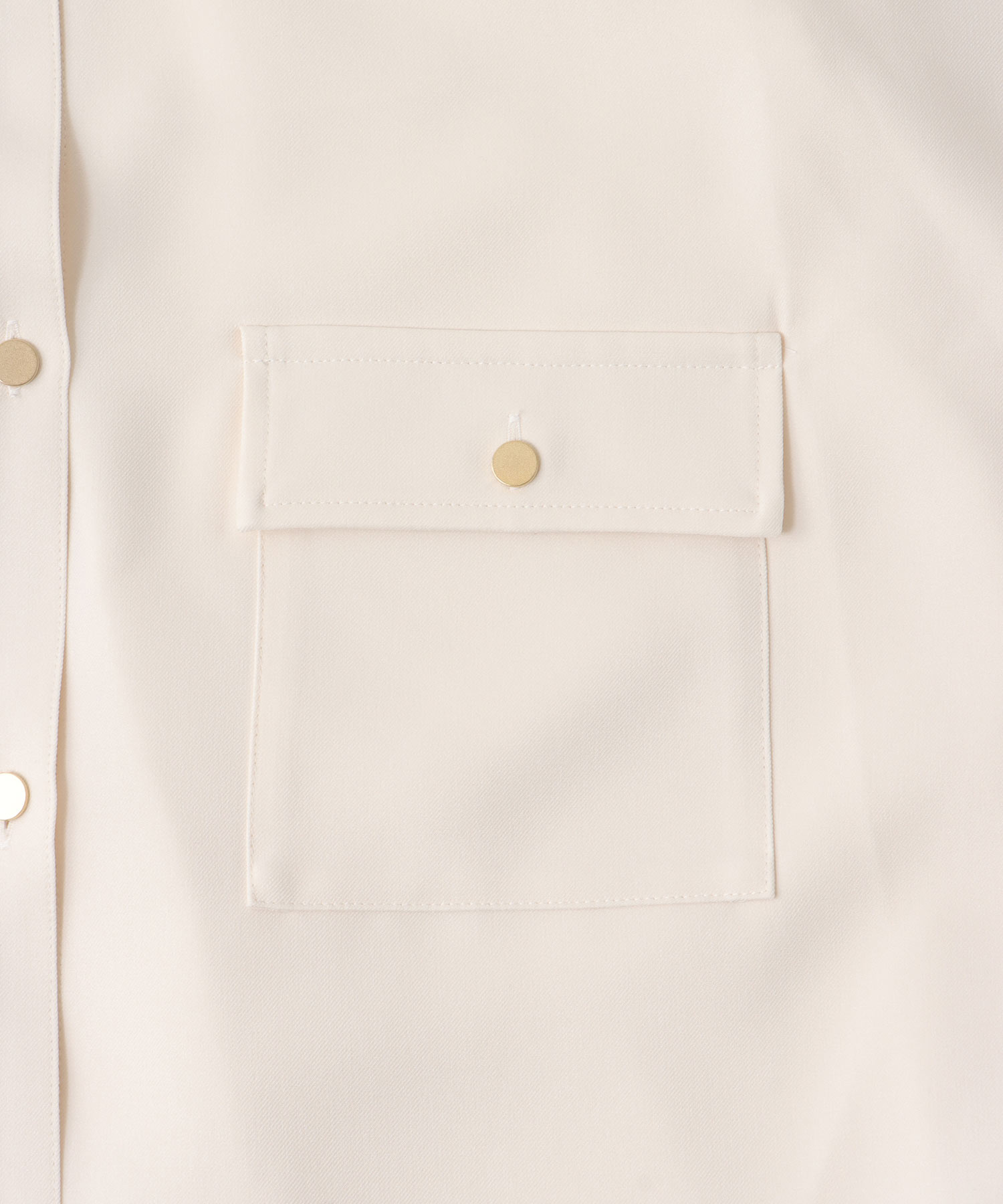 ＜B7＞powder twill gather blouse
