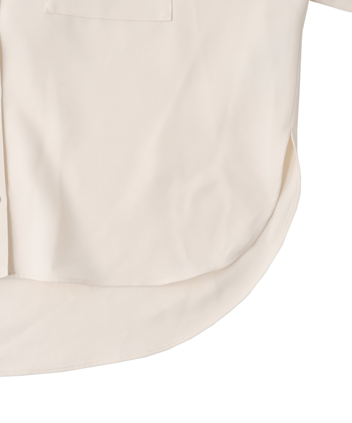 ＜B7＞powder twill gather blouse