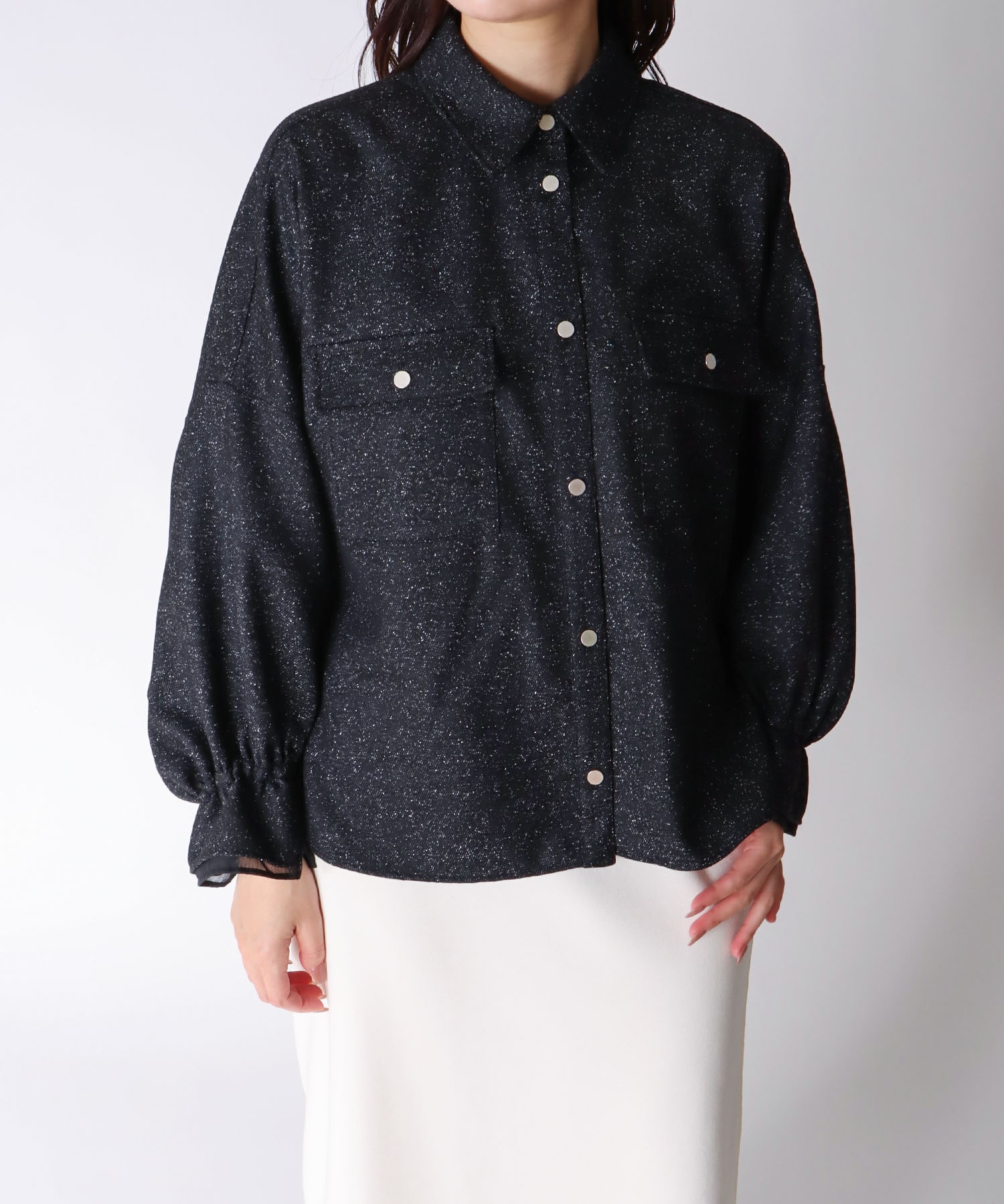 ＜B7＞snow tweed shirts
