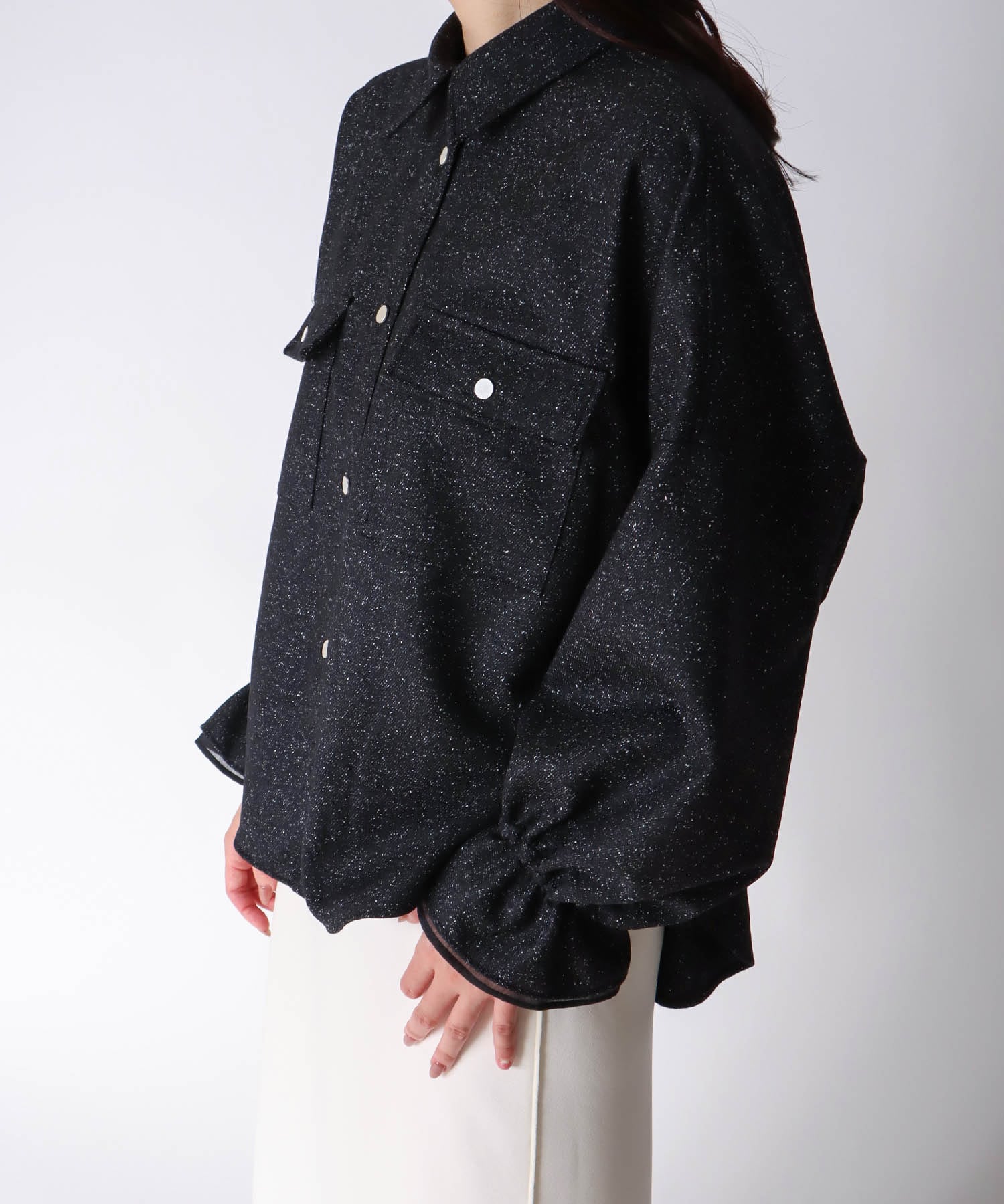＜B7＞snow tweed shirts