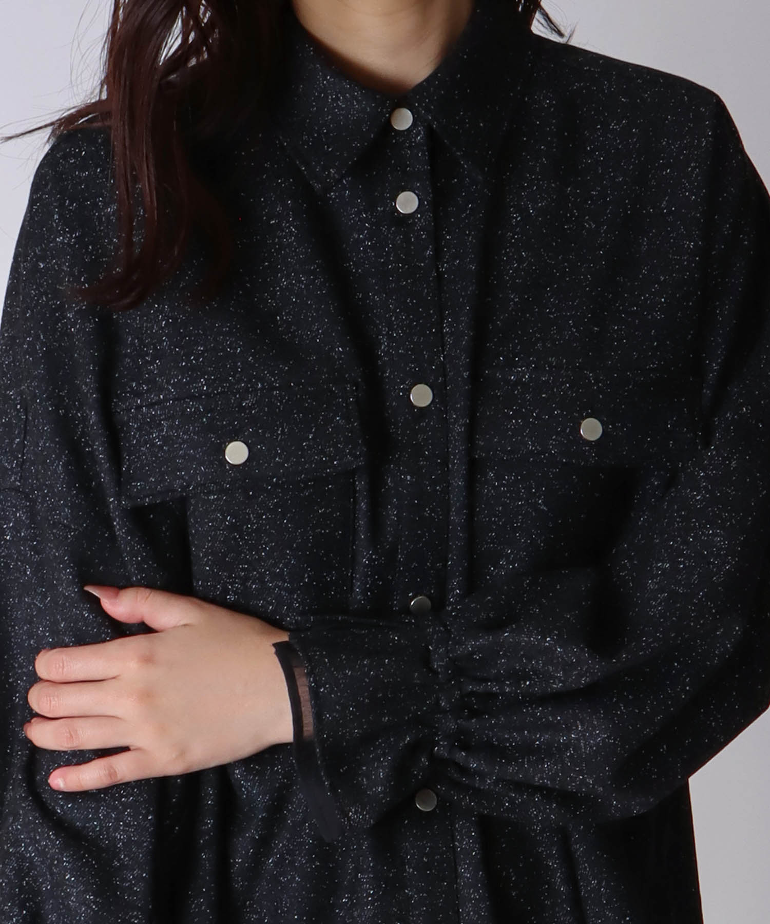 ＜B7＞snow tweed shirts