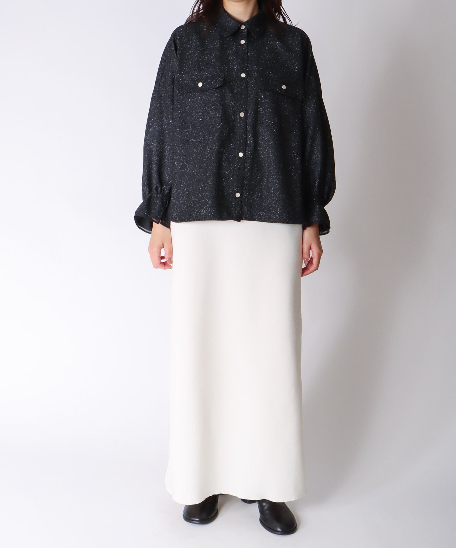 ＜B7＞snow tweed shirts