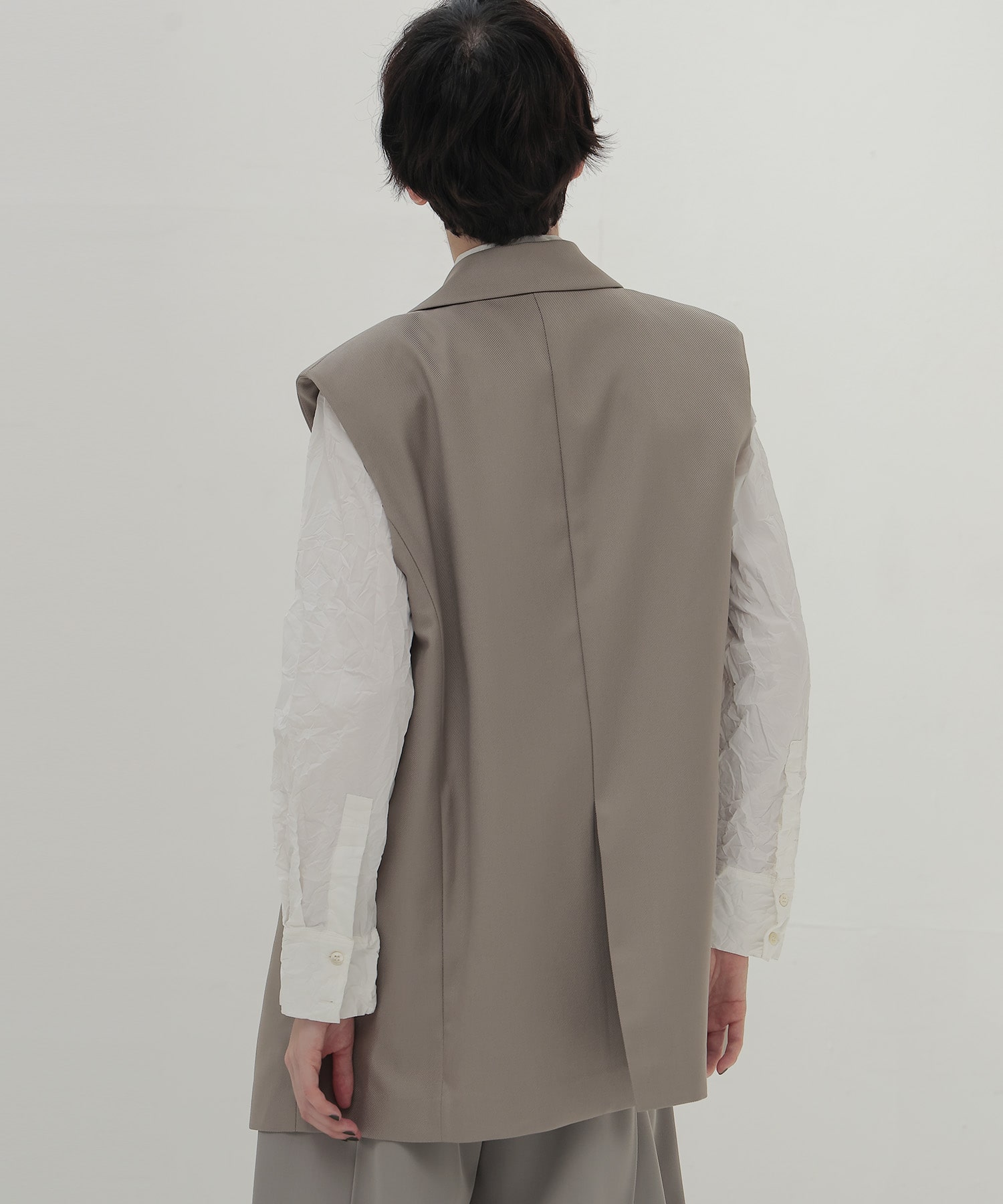 ＜B7＞melange gilet