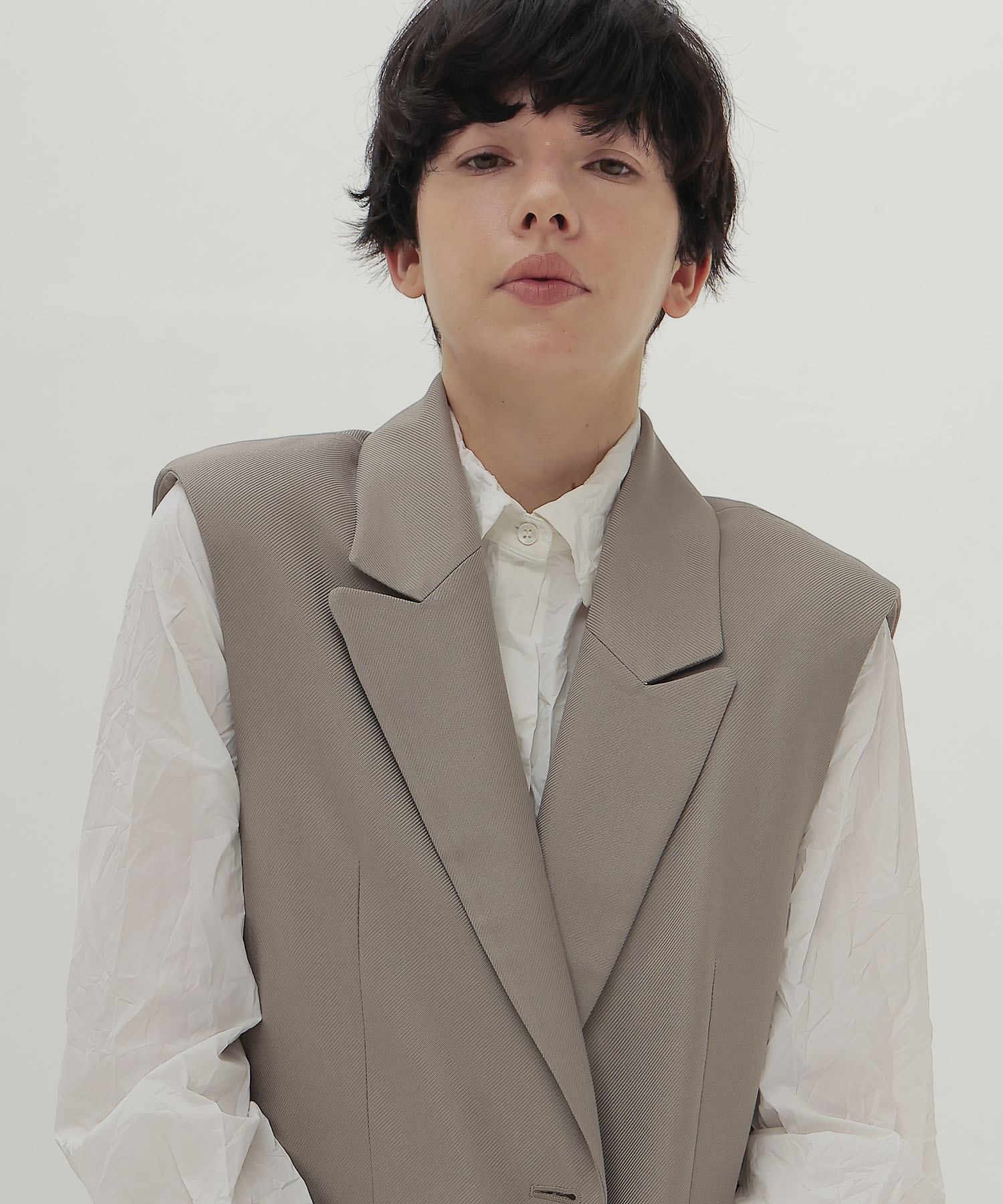 ＜B7＞melange gilet