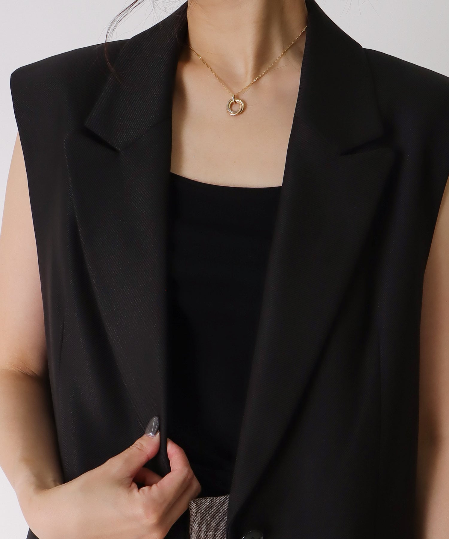 ＜B7＞melange gilet
