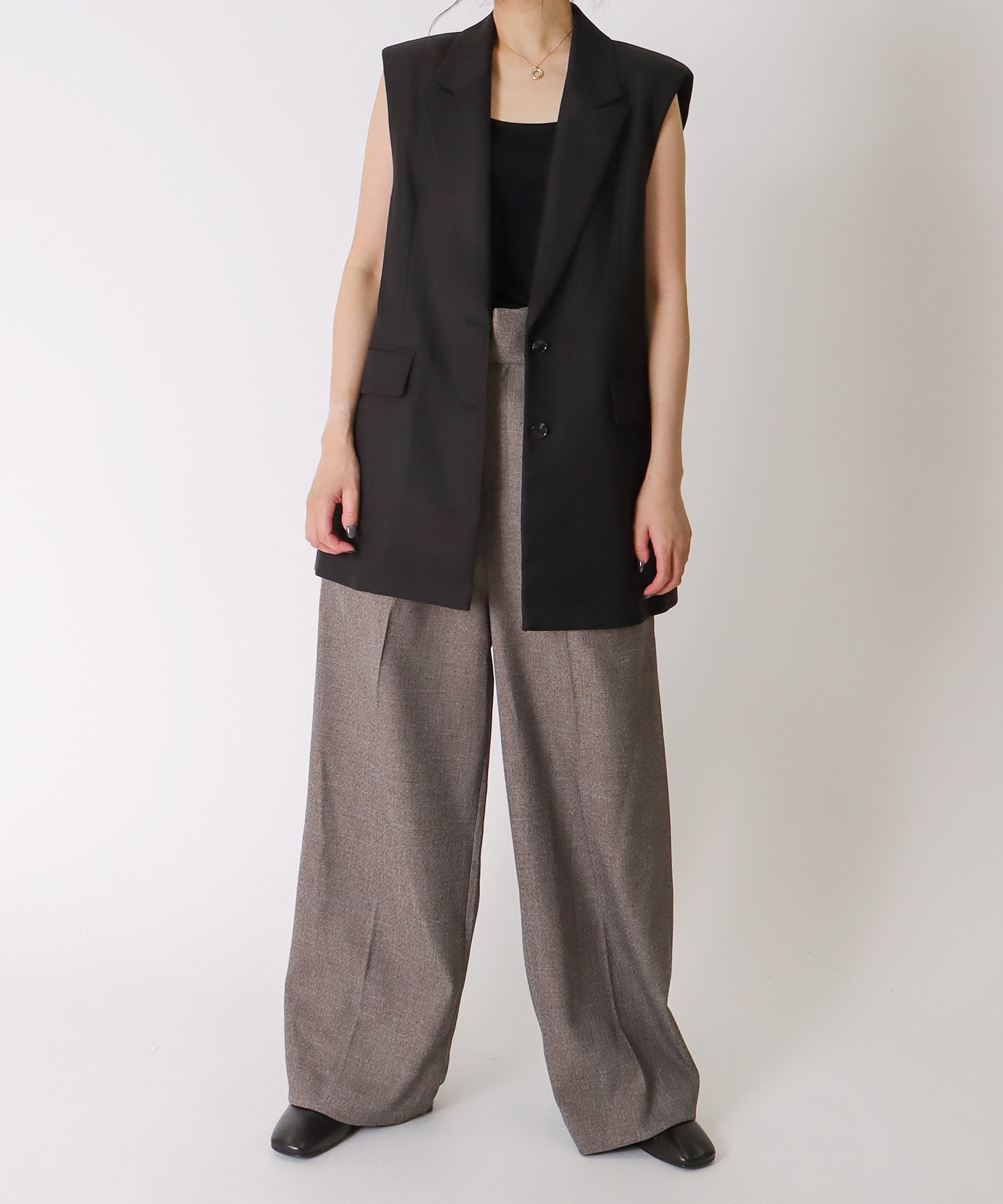 ＜B7＞melange gilet