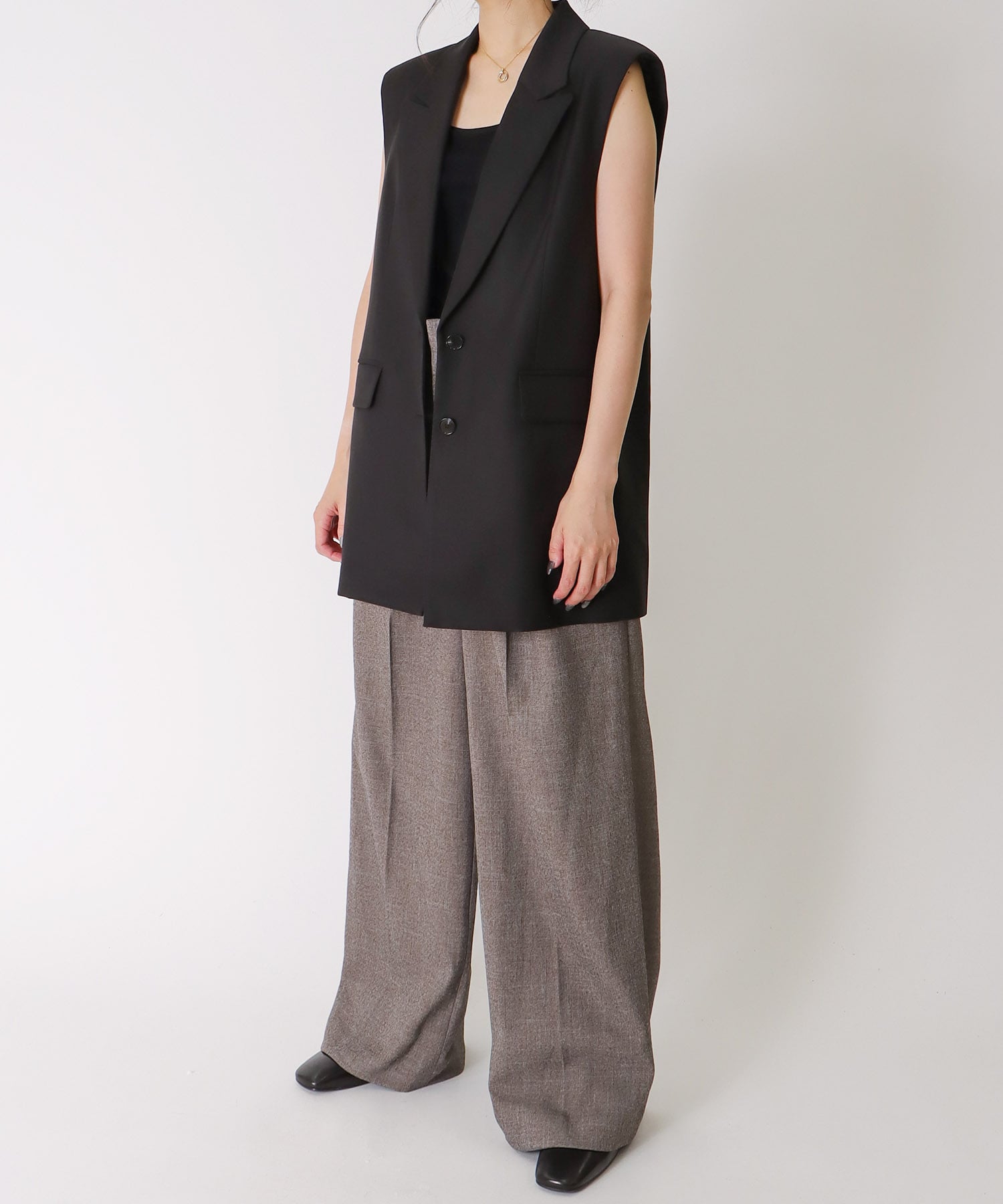 ＜B7＞melange gilet