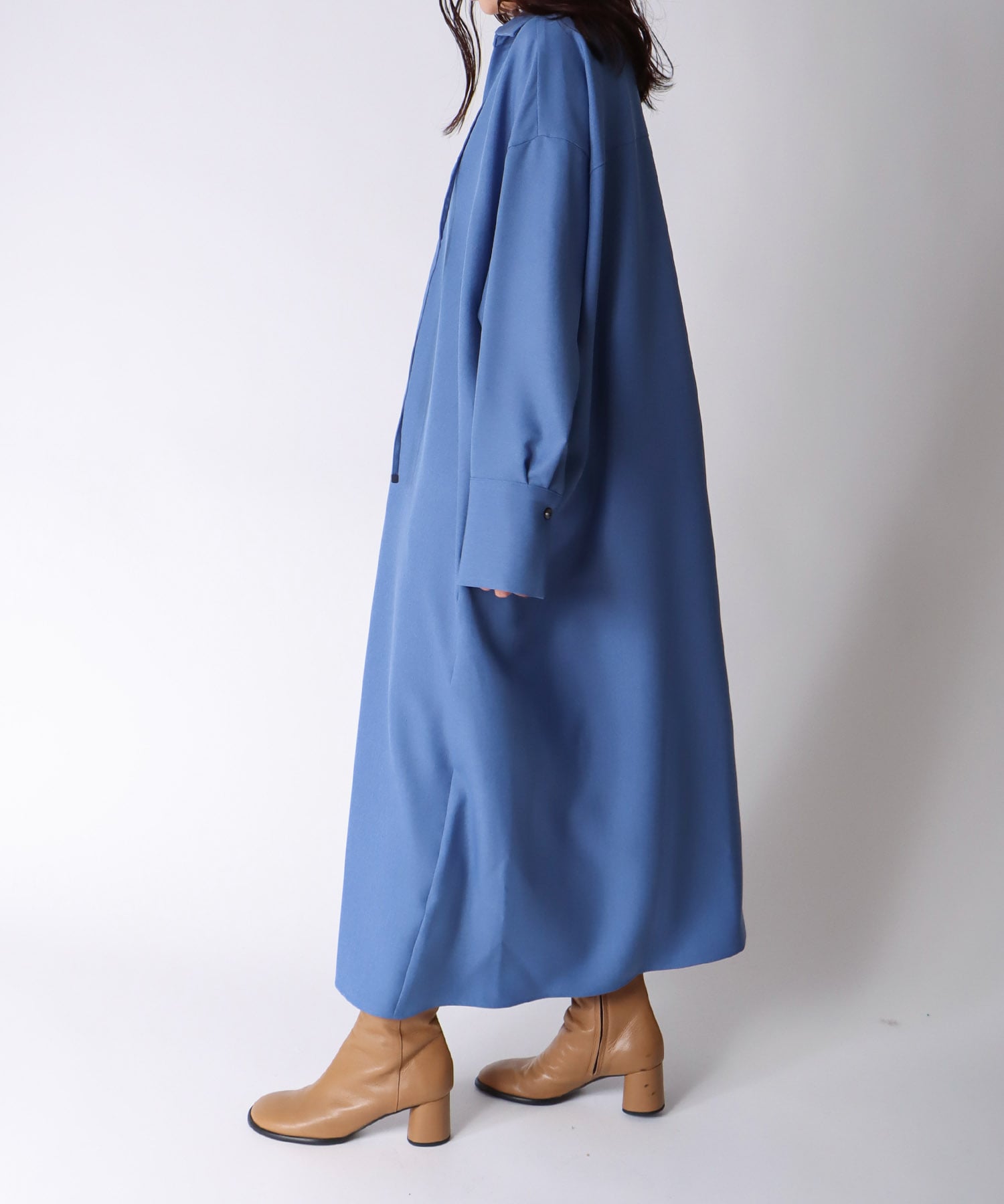 ＜B7＞powder twill skipper dress