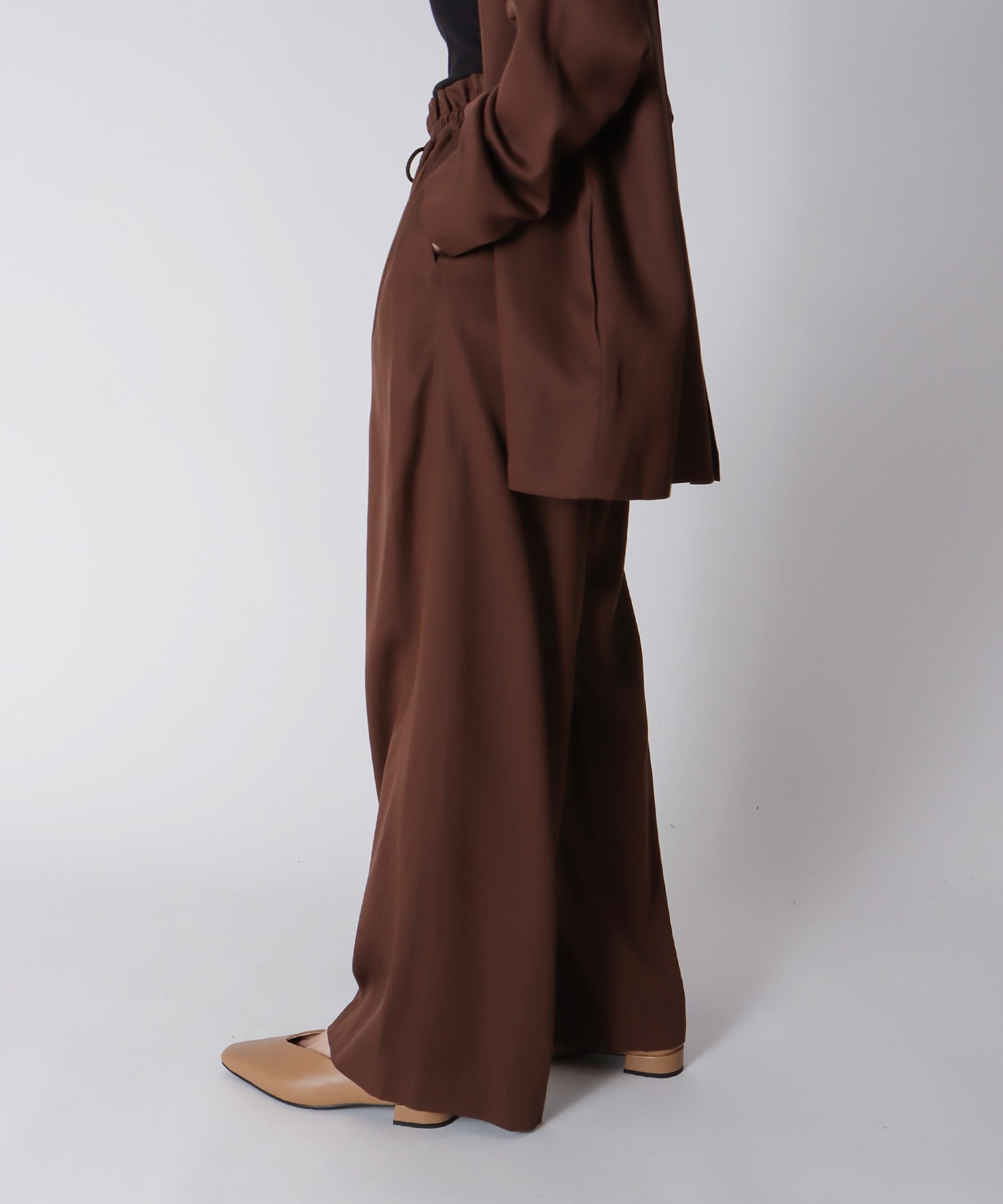 ＜B7＞fibril twill wide pants