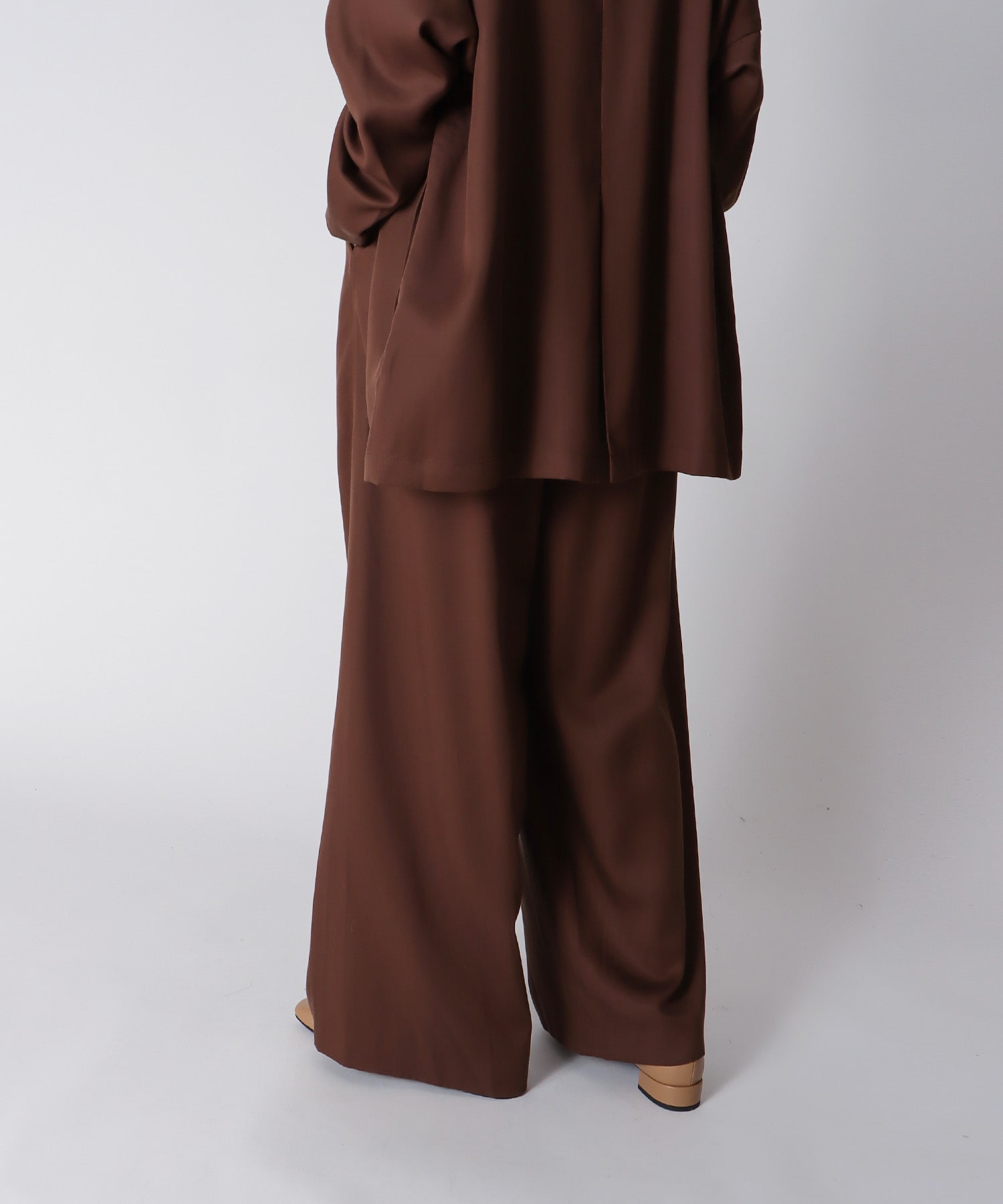 ＜B7＞fibril twill wide pants