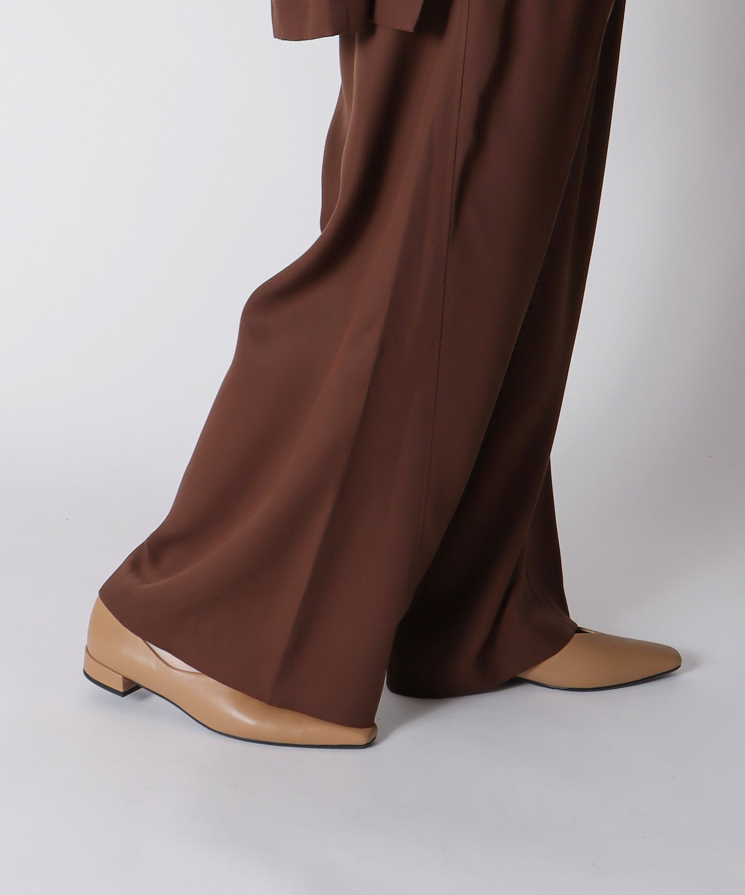 ＜B7＞fibril twill wide pants