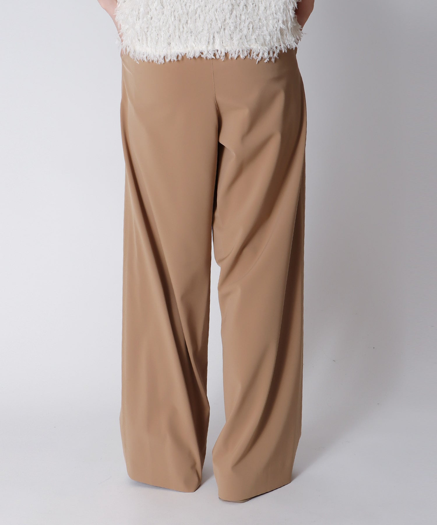 ＜B7＞stefany twill wide pants