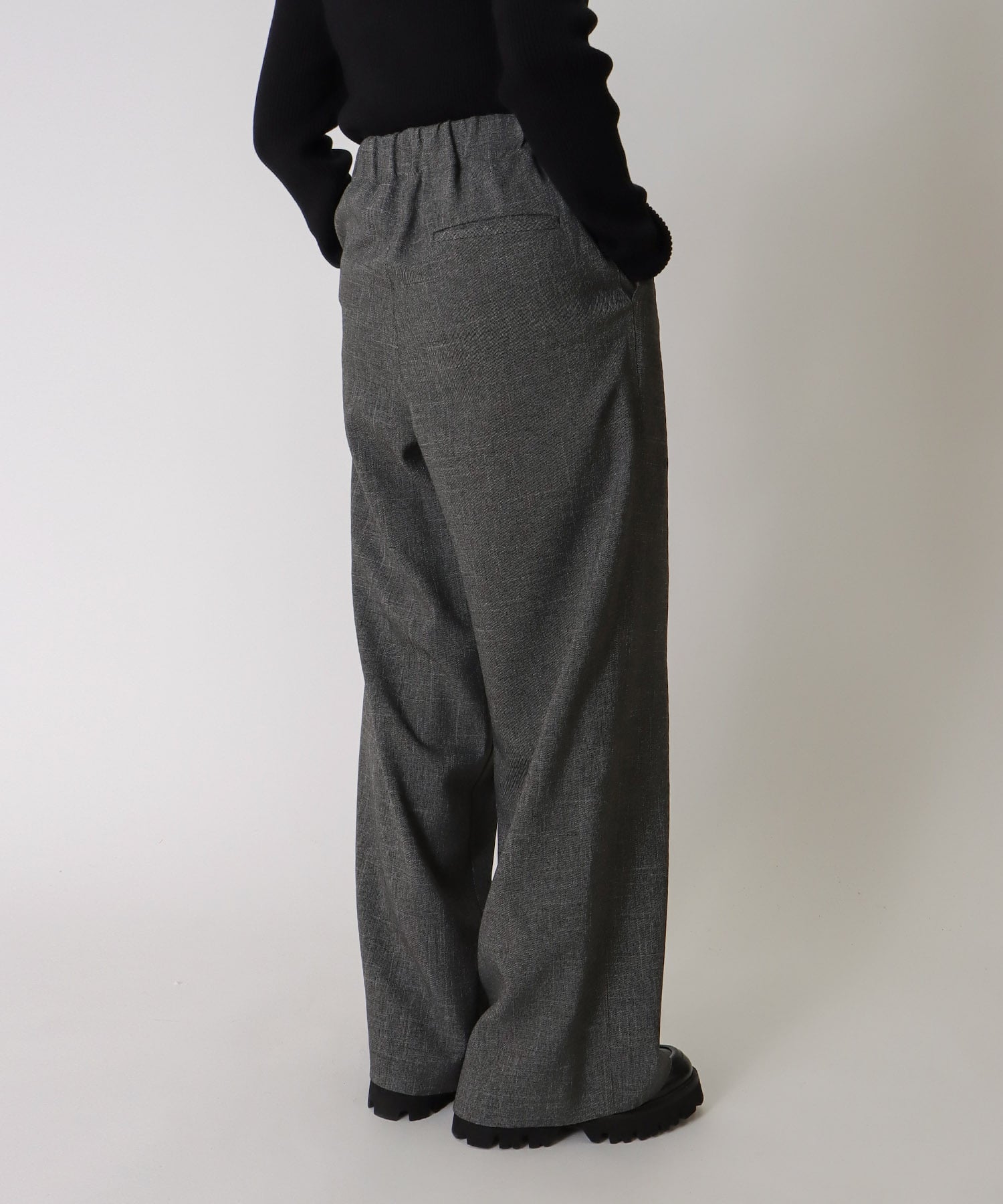 ＜B7＞wool lke tweed wide pants