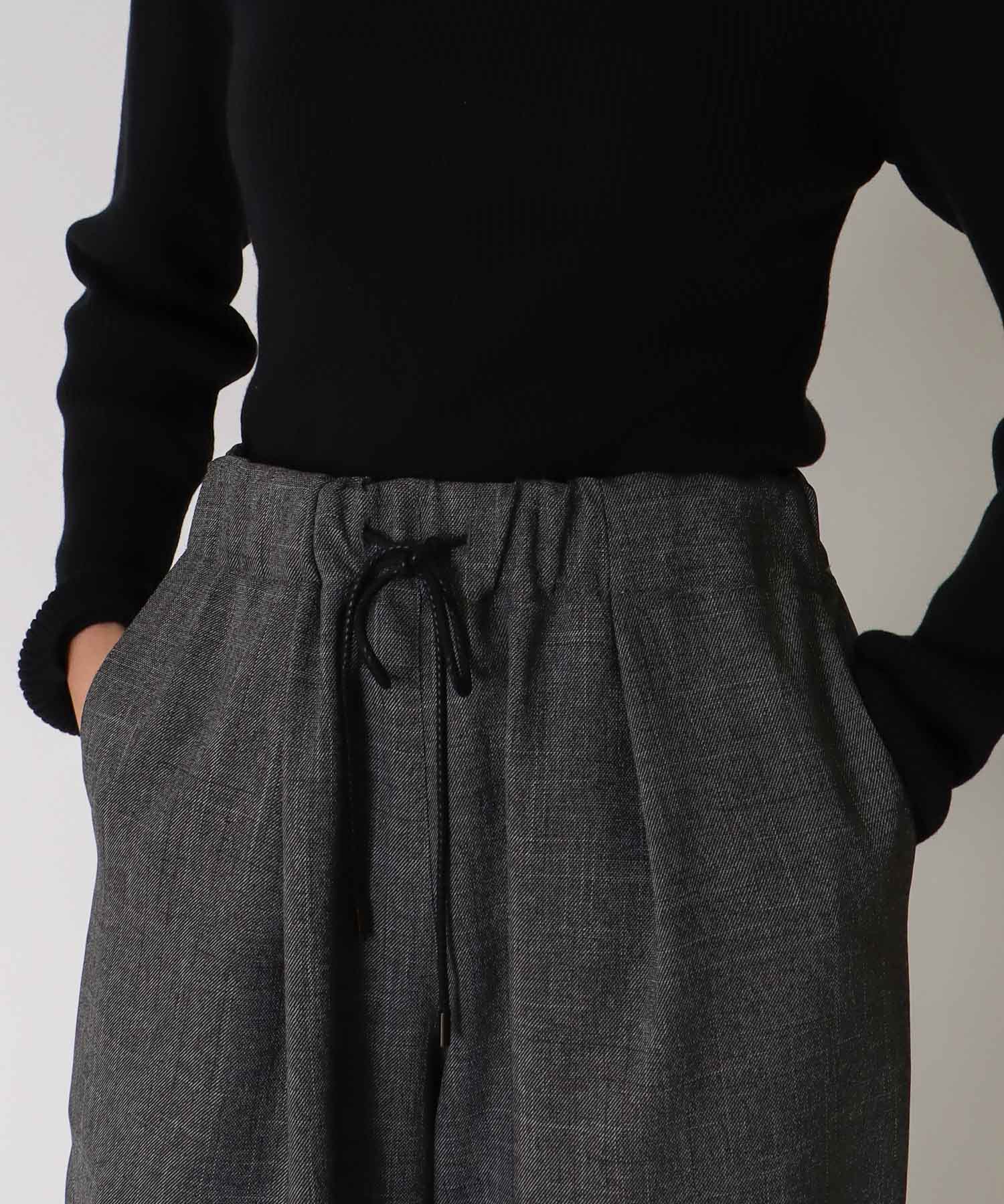 ＜B7＞wool lke tweed wide pants