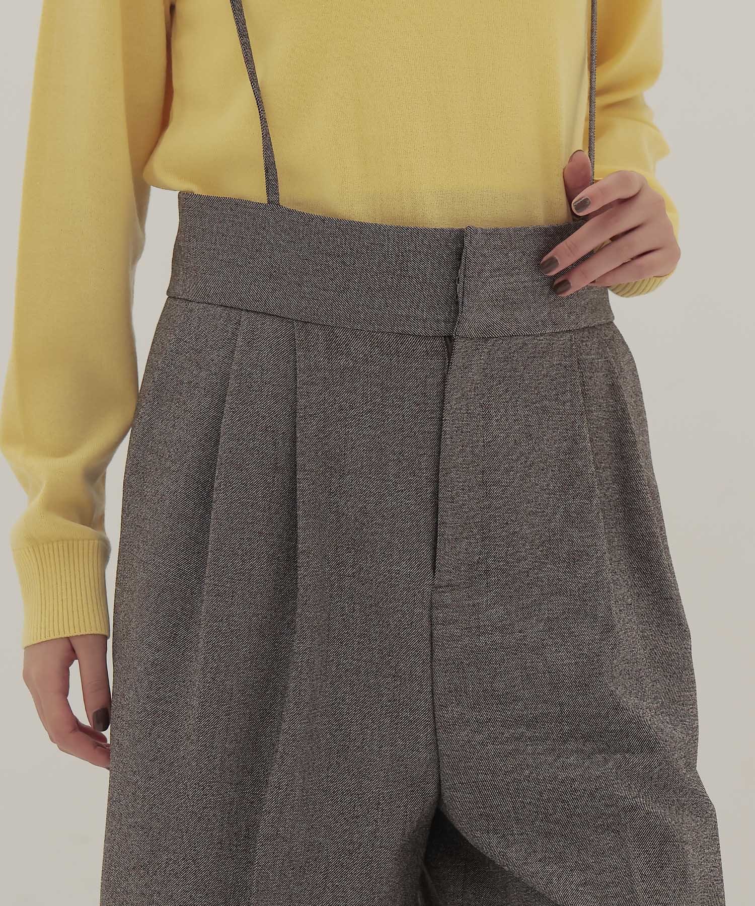 ＜B7＞shoulder wide pants