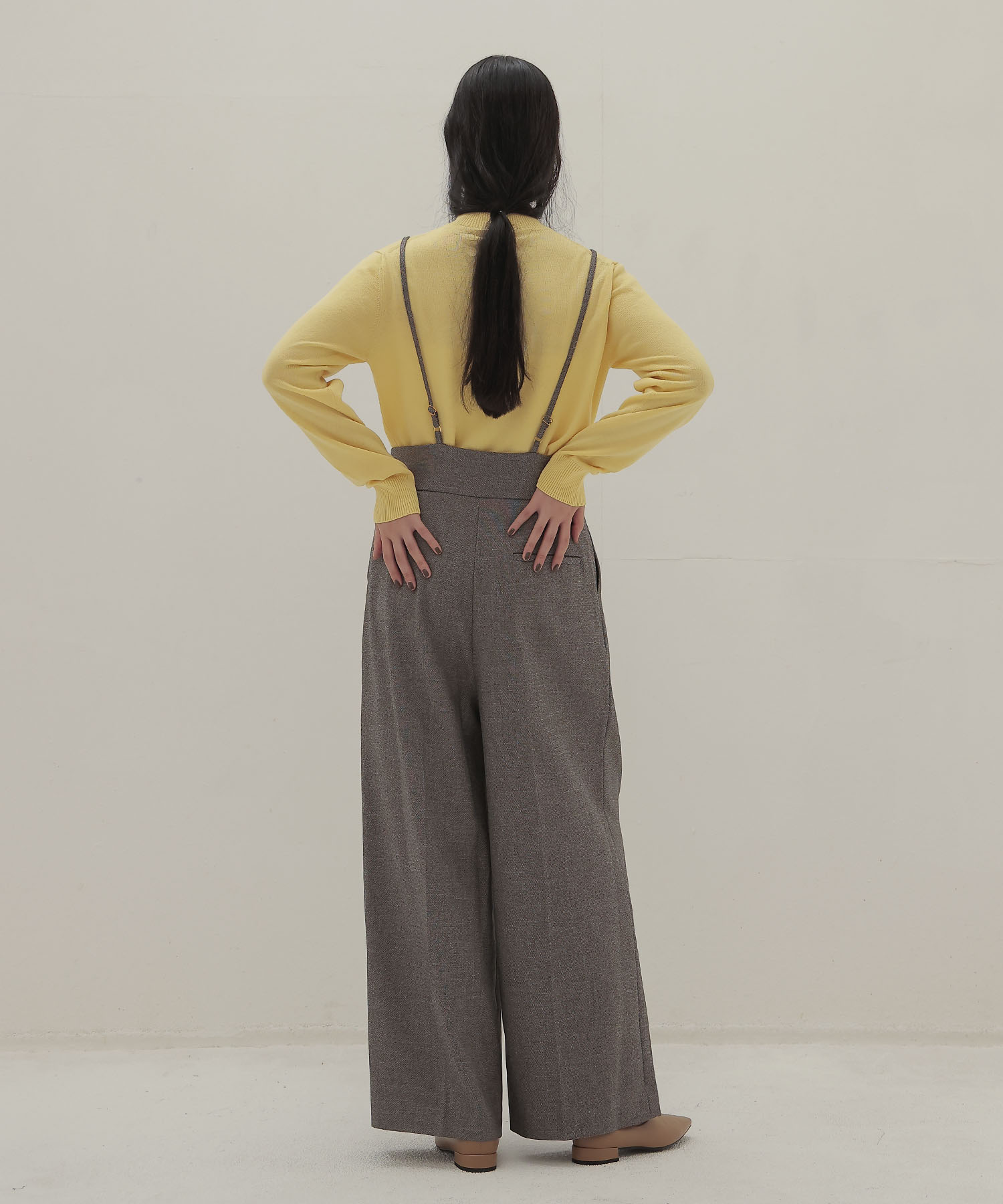 ＜B7＞shoulder wide pants