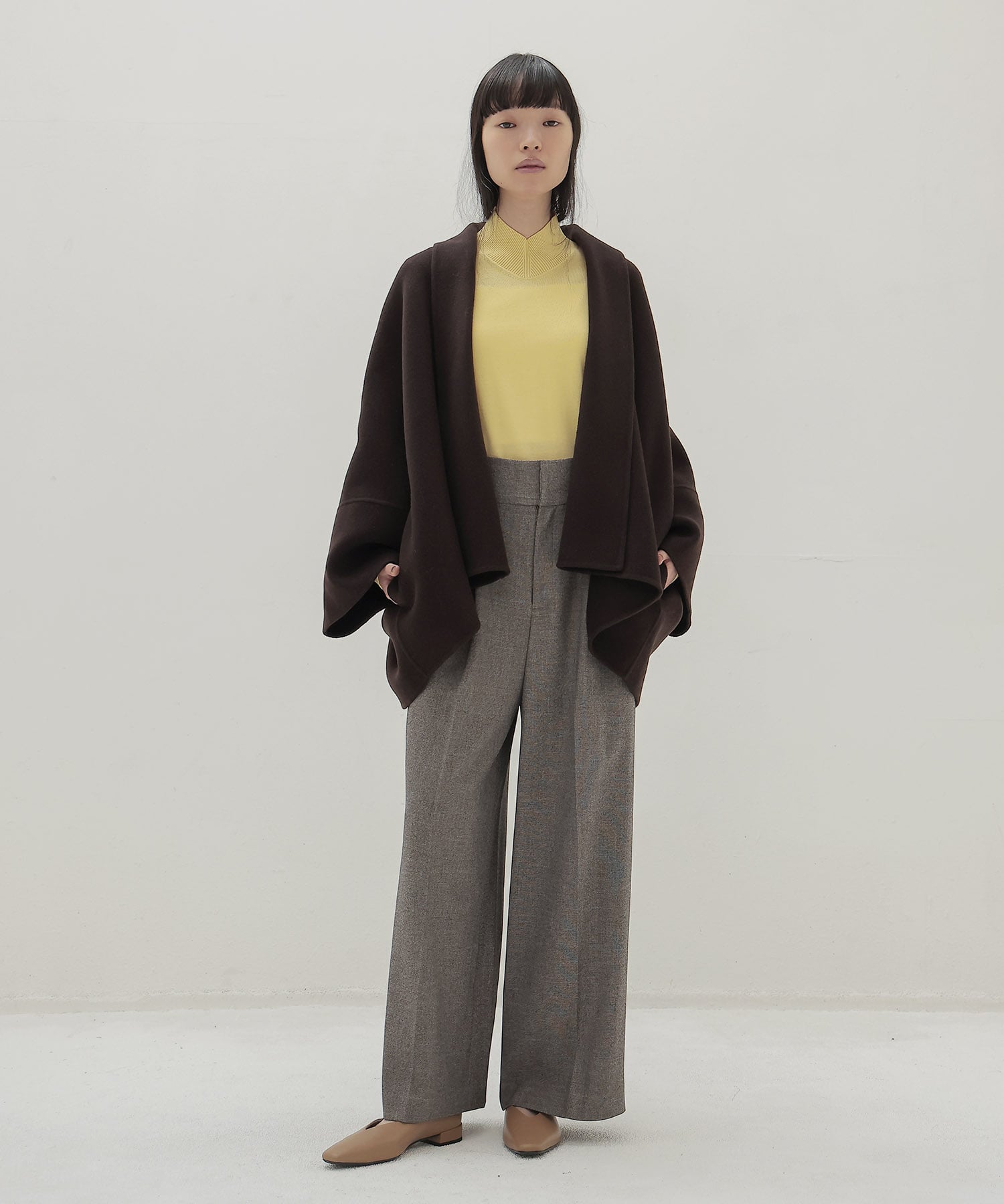 ＜B7＞shoulder wide pants