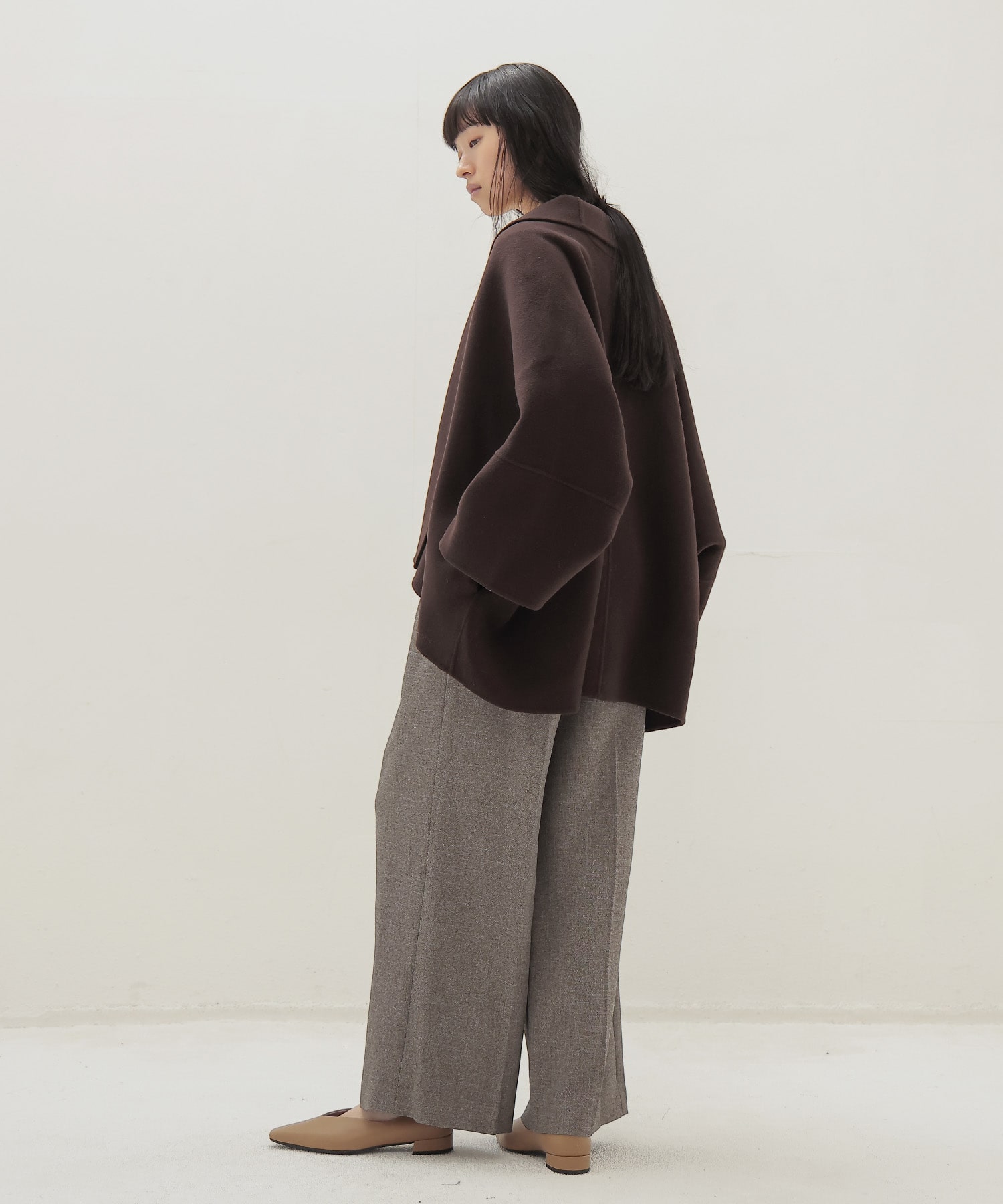 ＜B7＞shoulder wide pants