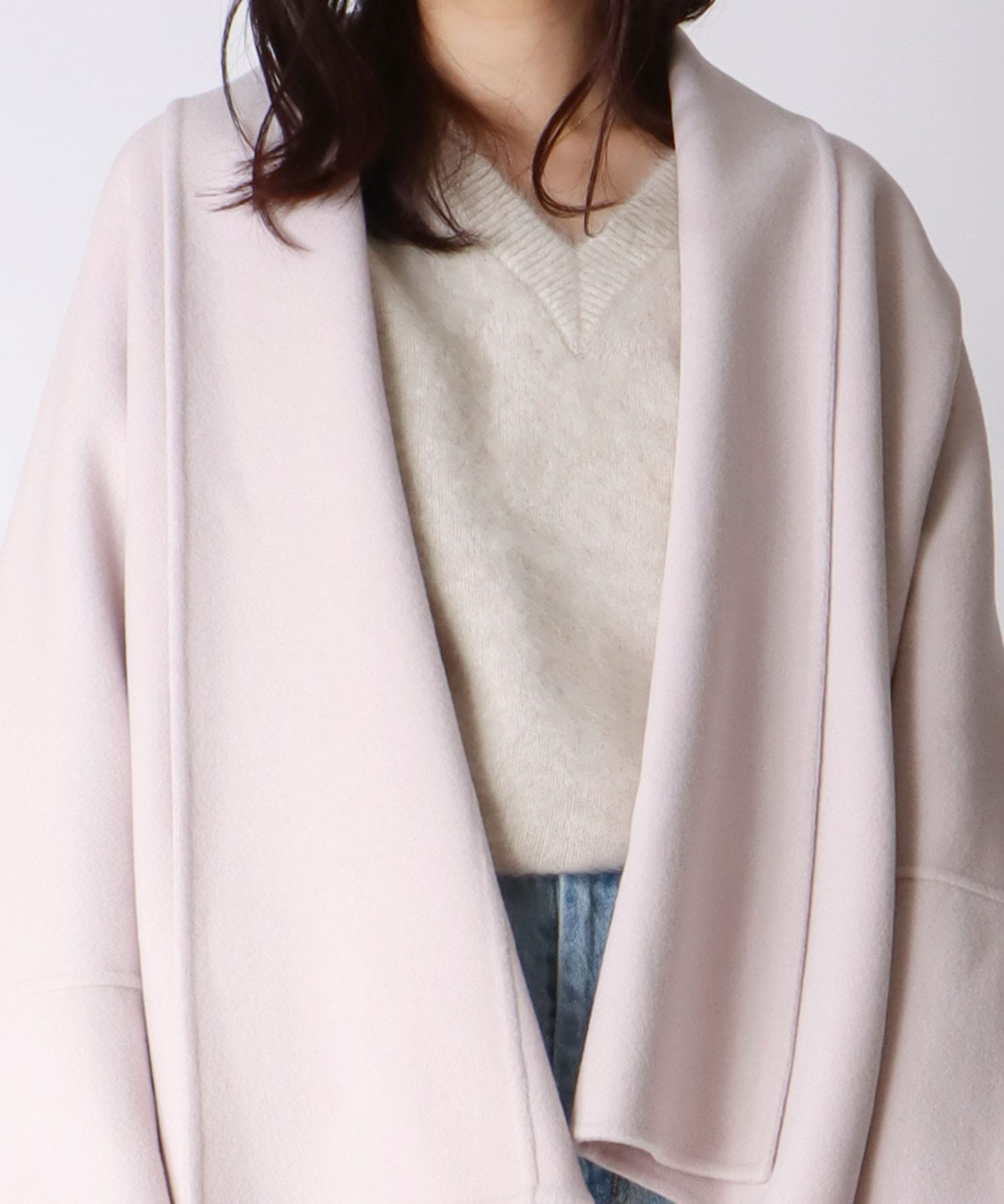 ＜B7＞river short shawl coat