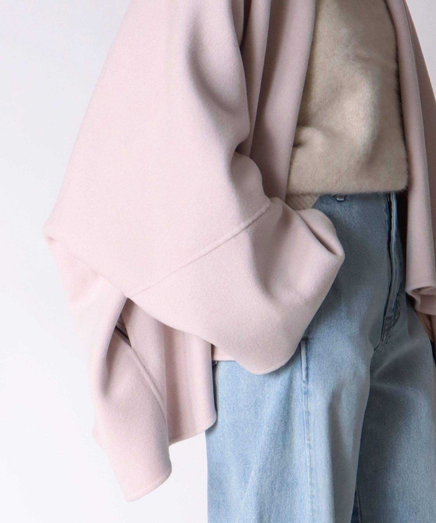 ＜B7＞river short shawl coat