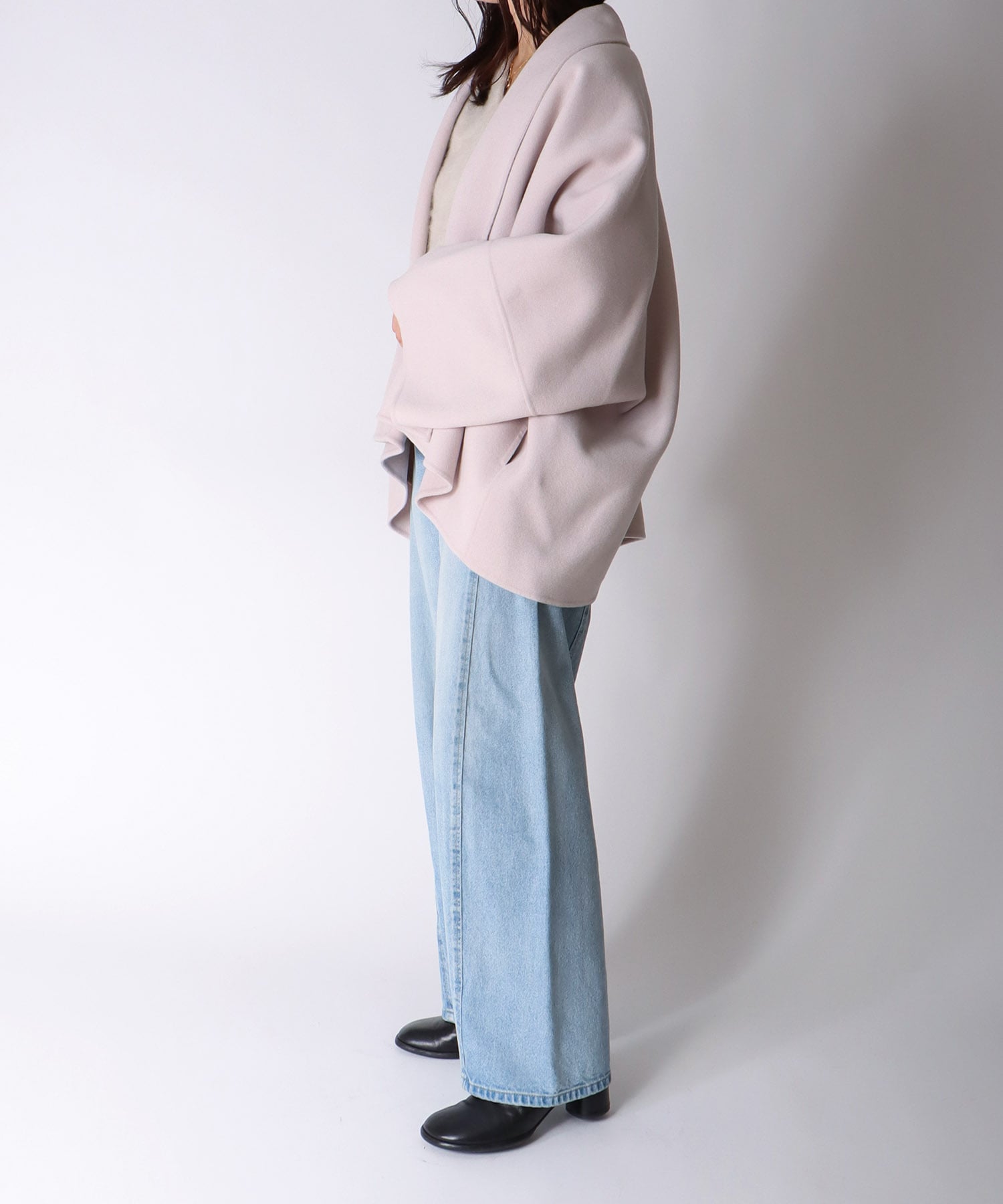 ＜B7＞river short shawl coat