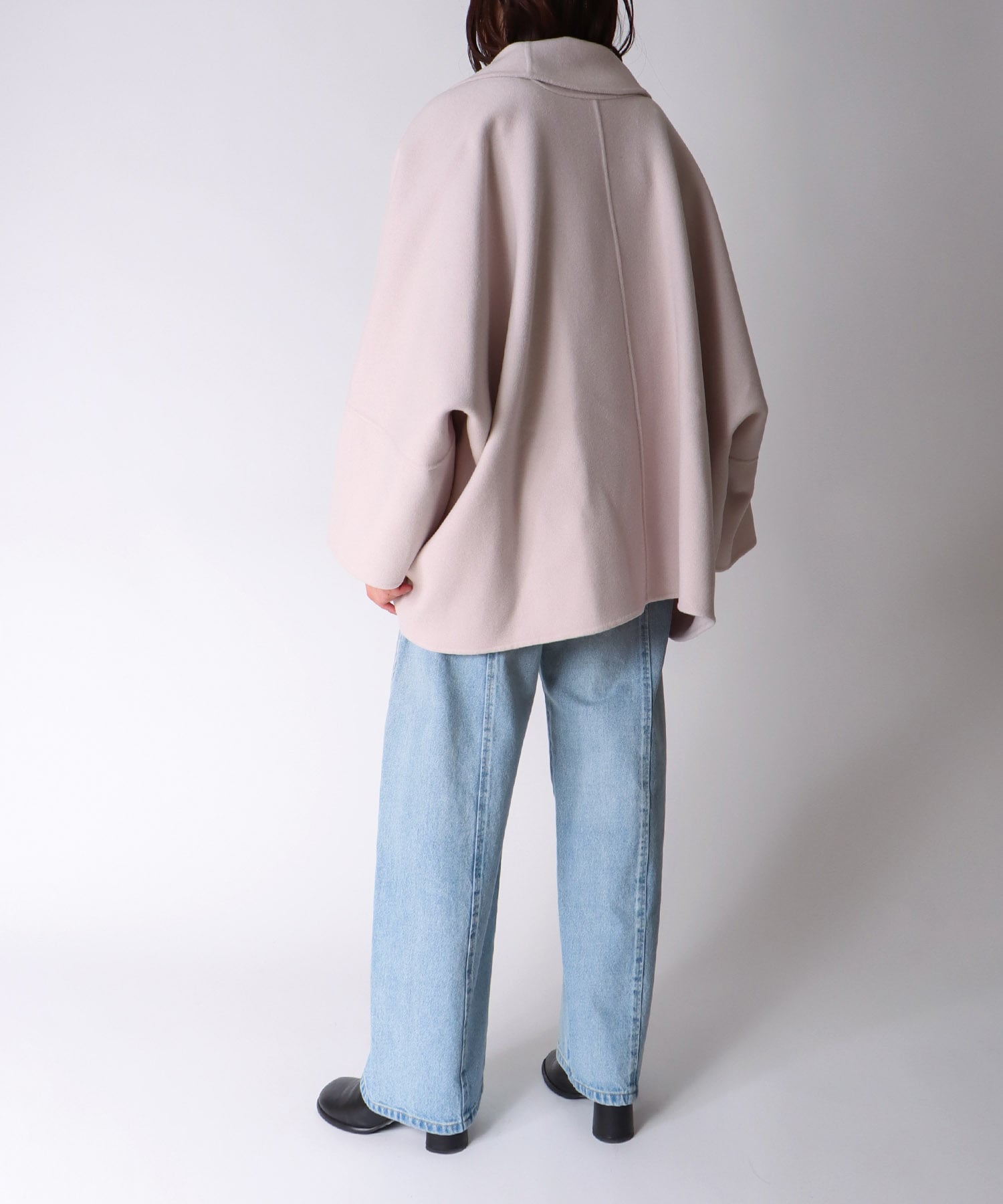 ＜B7＞river short shawl coat