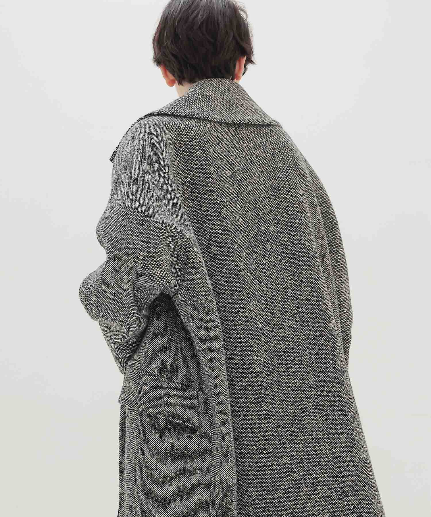 ＜B7＞tweed cocoon coat