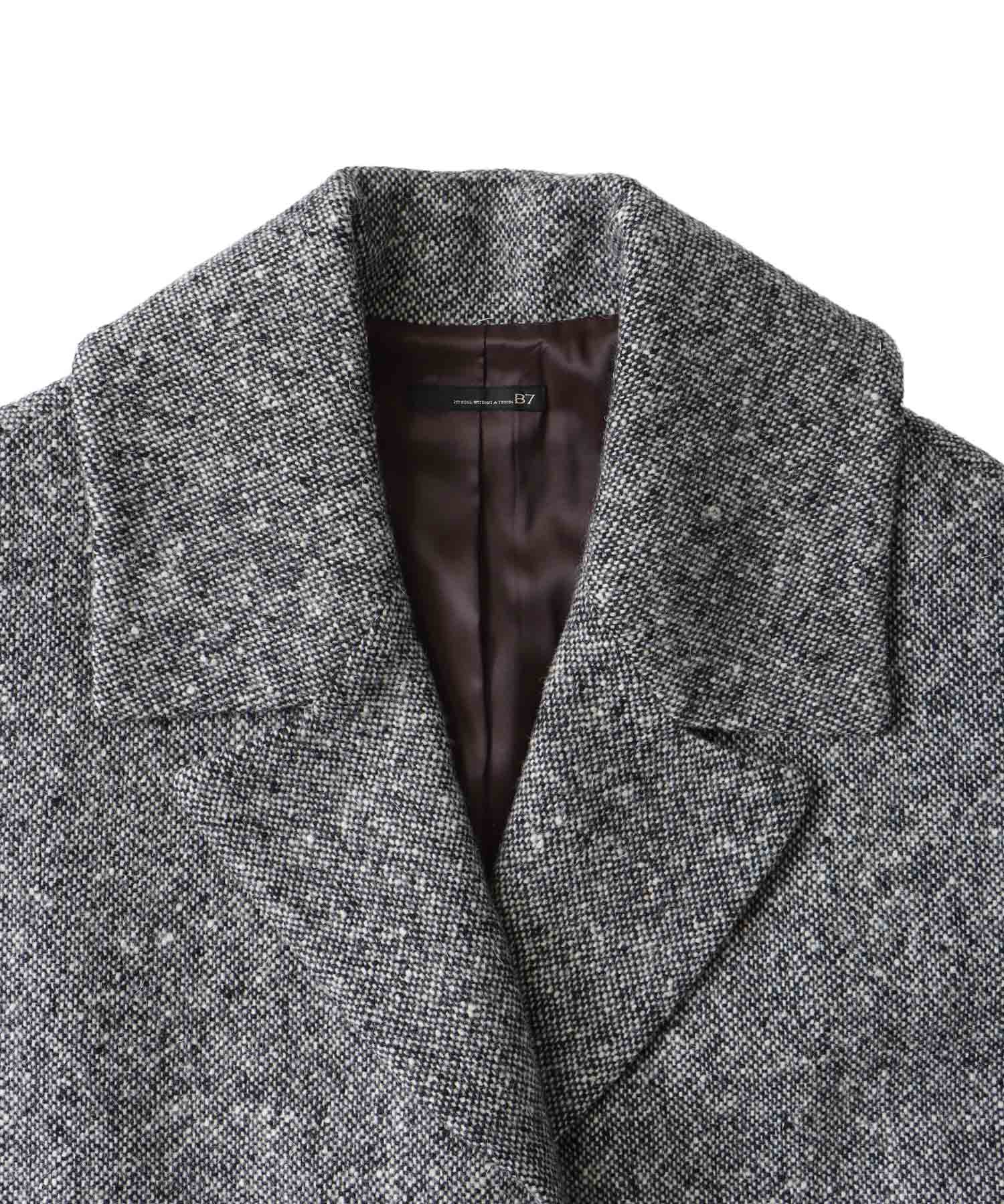 ＜B7＞tweed cocoon coat