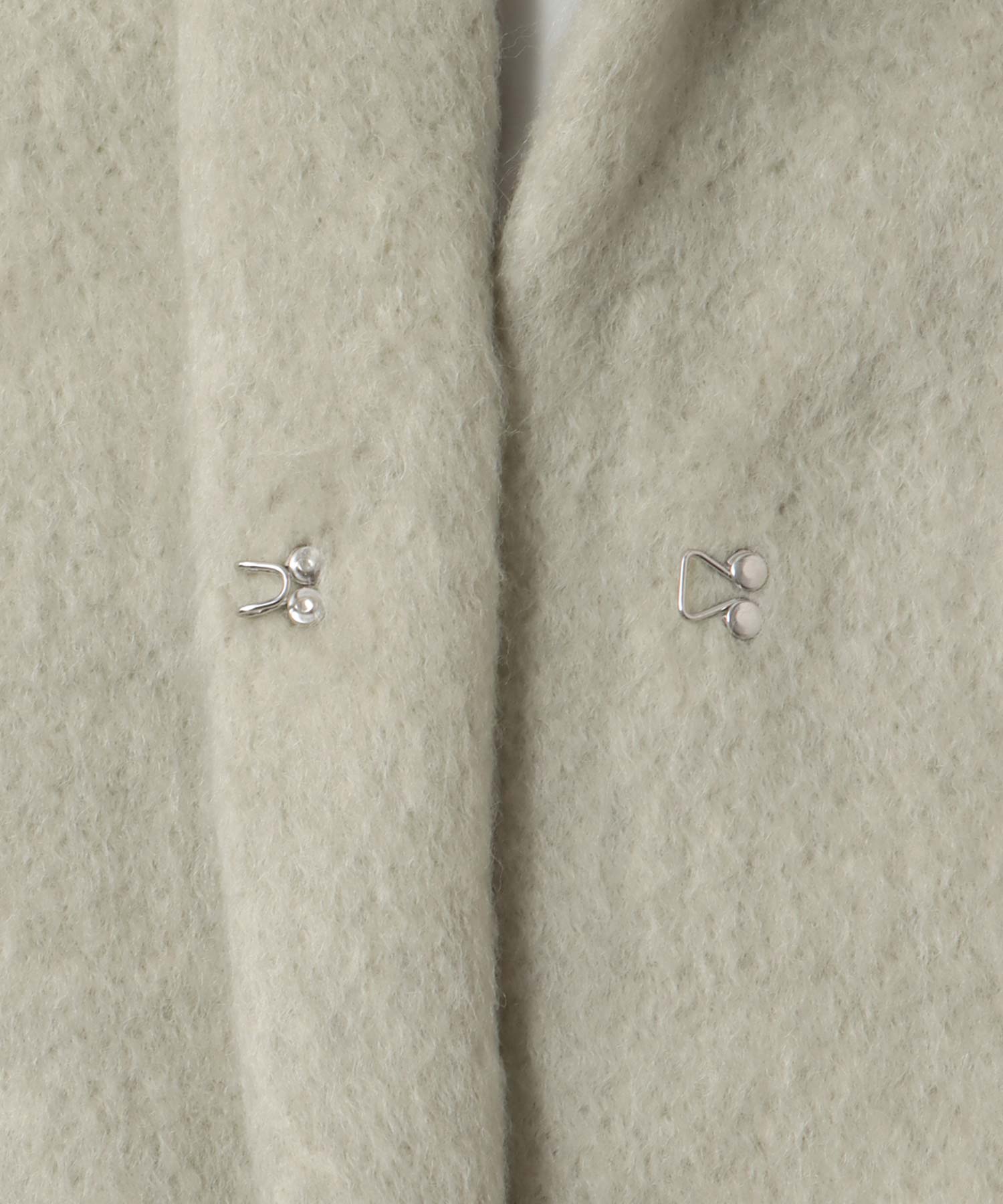 ＜B7＞mohair shaggy shawl collar coat