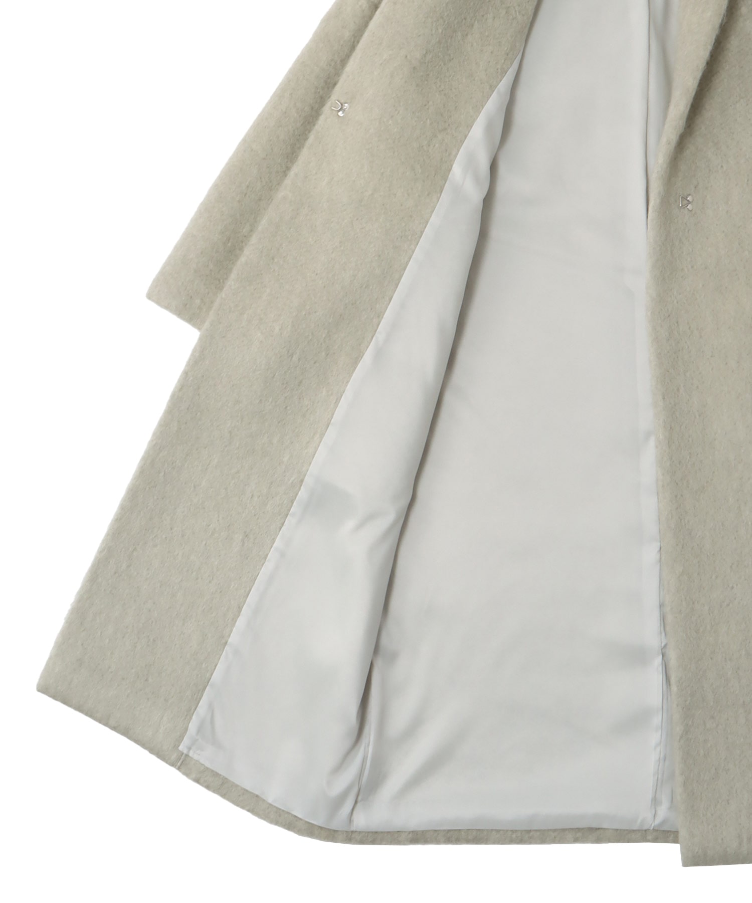 ＜B7＞mohair shaggy shawl collar coat