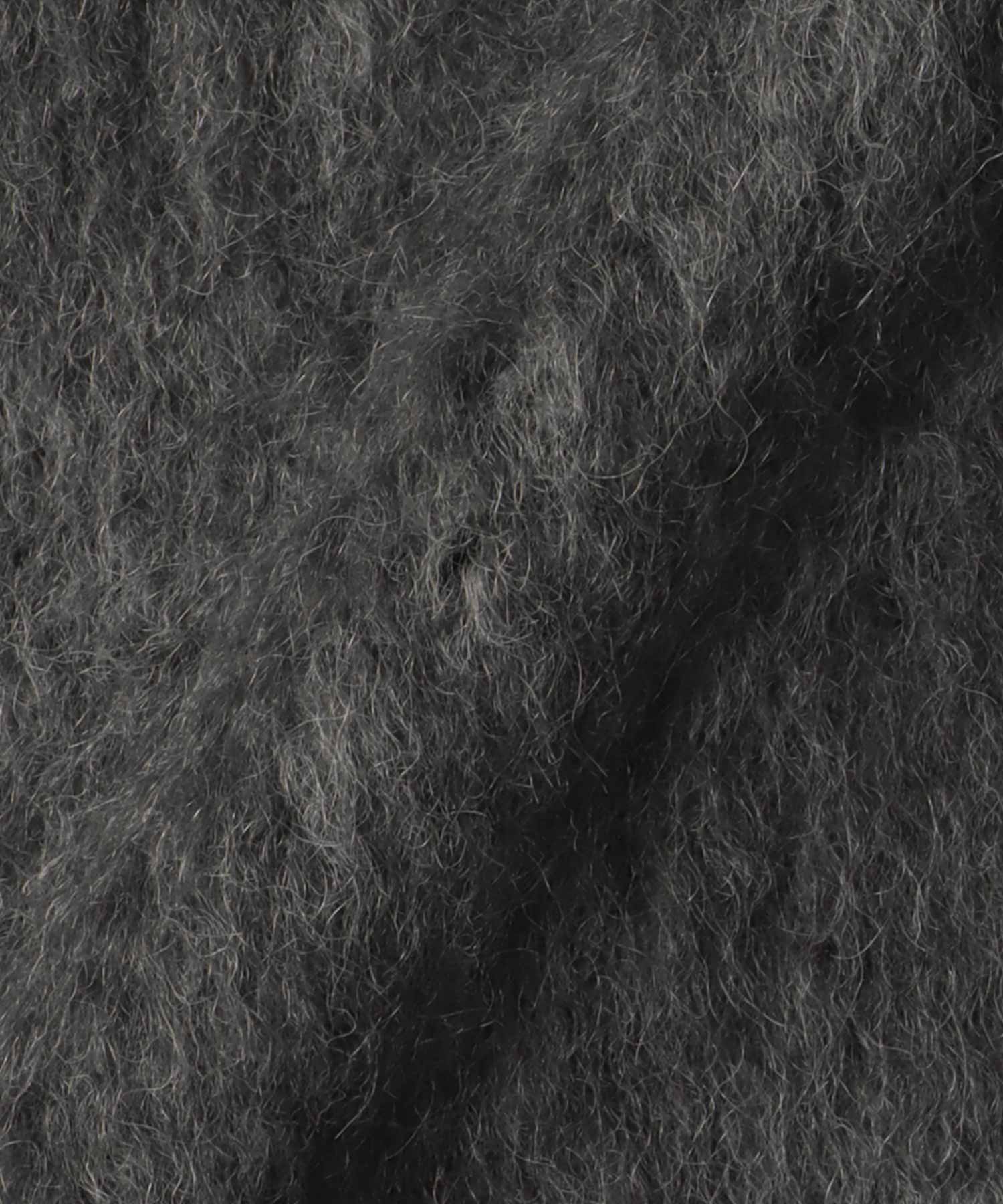 ＜B7＞mohair shaggy shawl collar coat