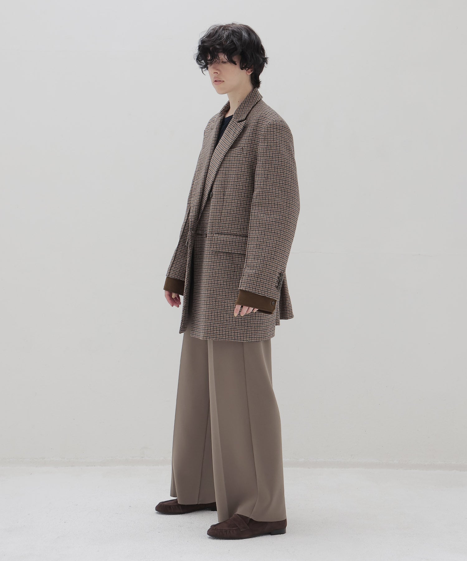 ＜VENIT＞CHECK WIDE JACKET
