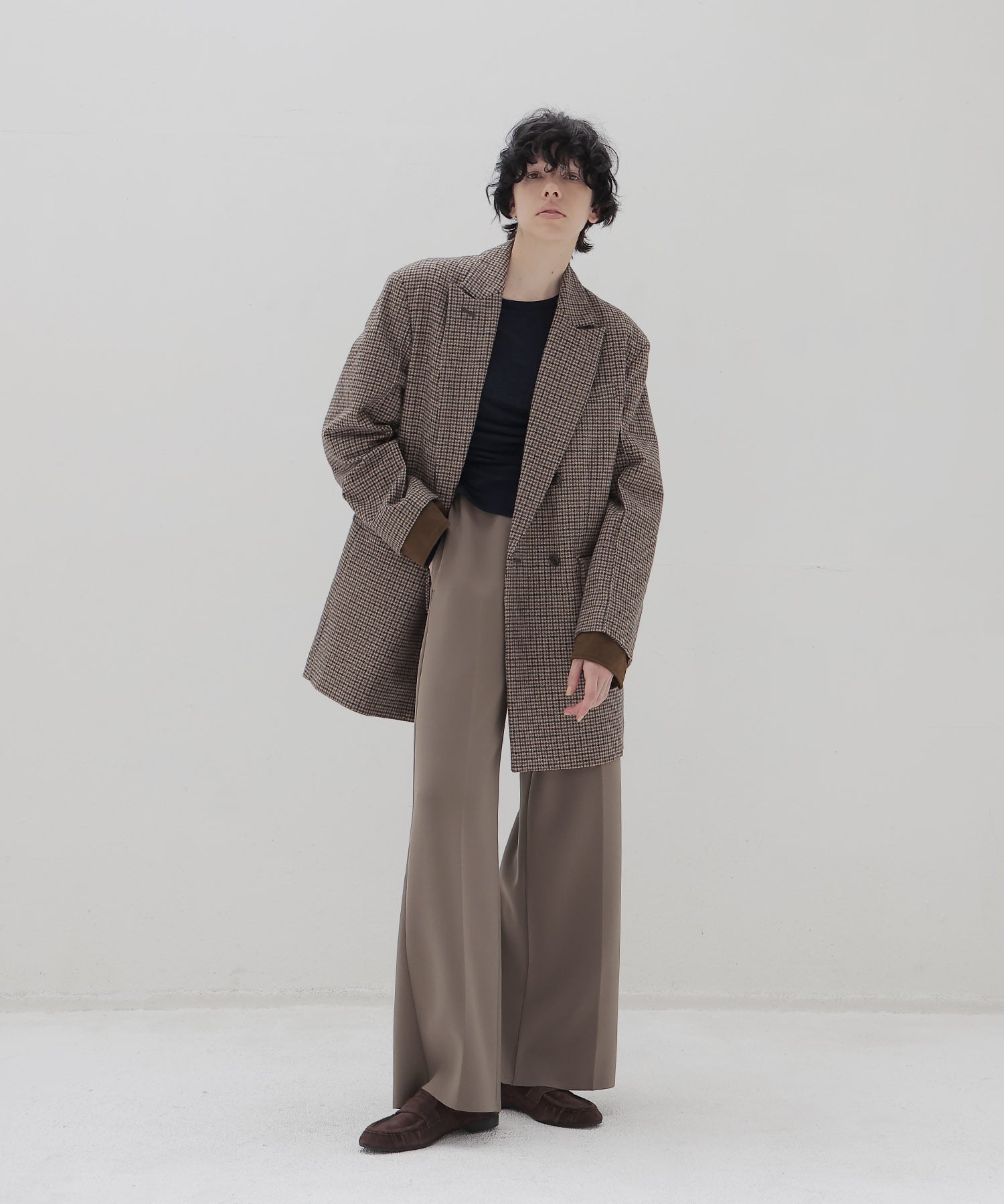 ＜VENIT＞CHECK WIDE JACKET