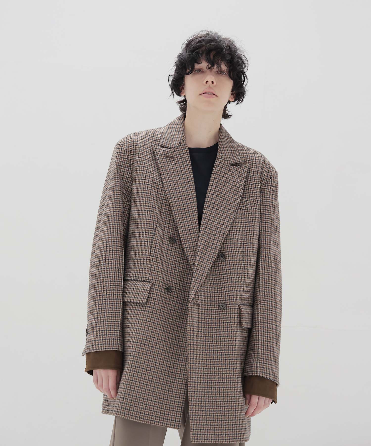 ＜VENIT＞CHECK WIDE JACKET