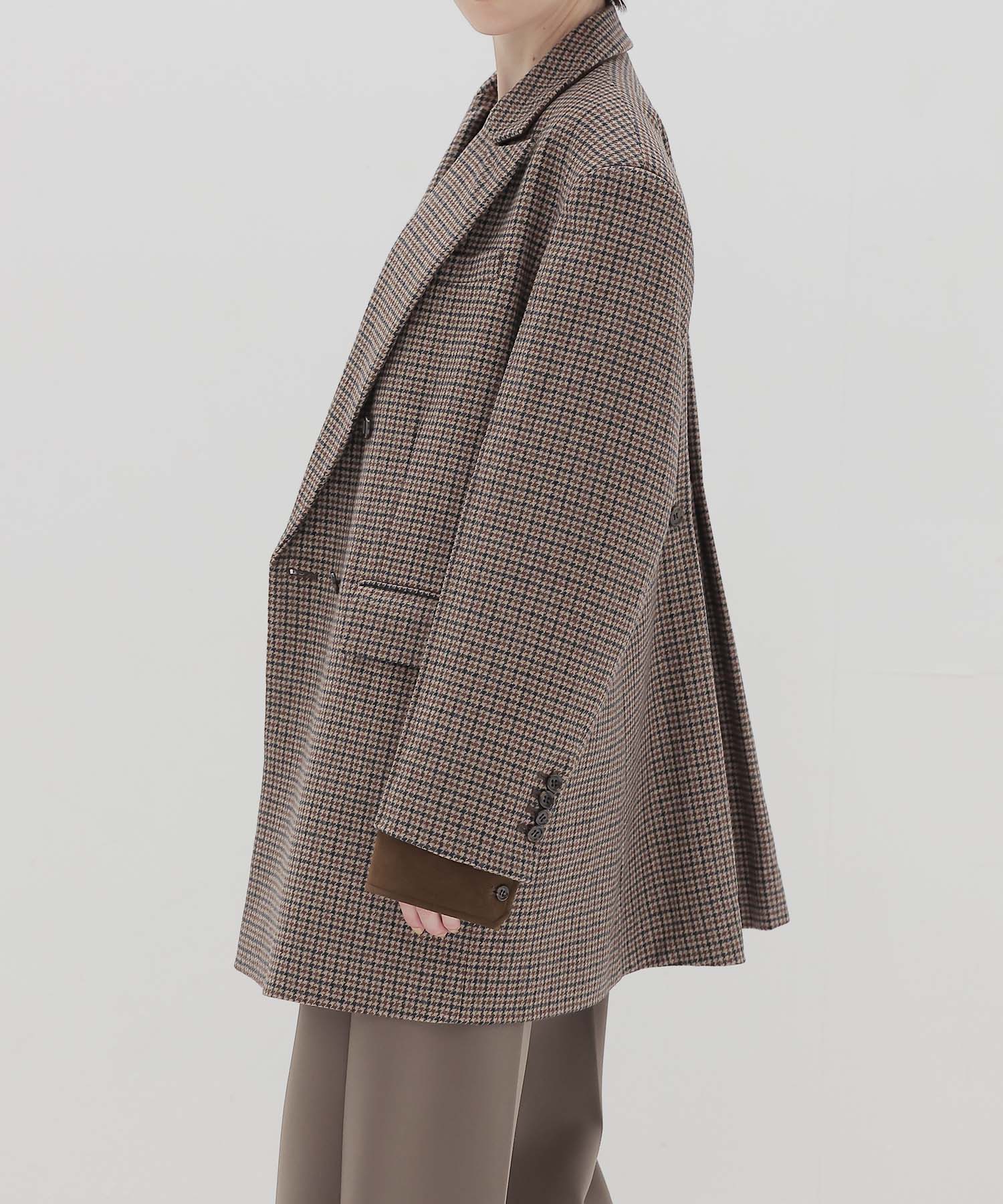 ＜VENIT＞CHECK WIDE JACKET