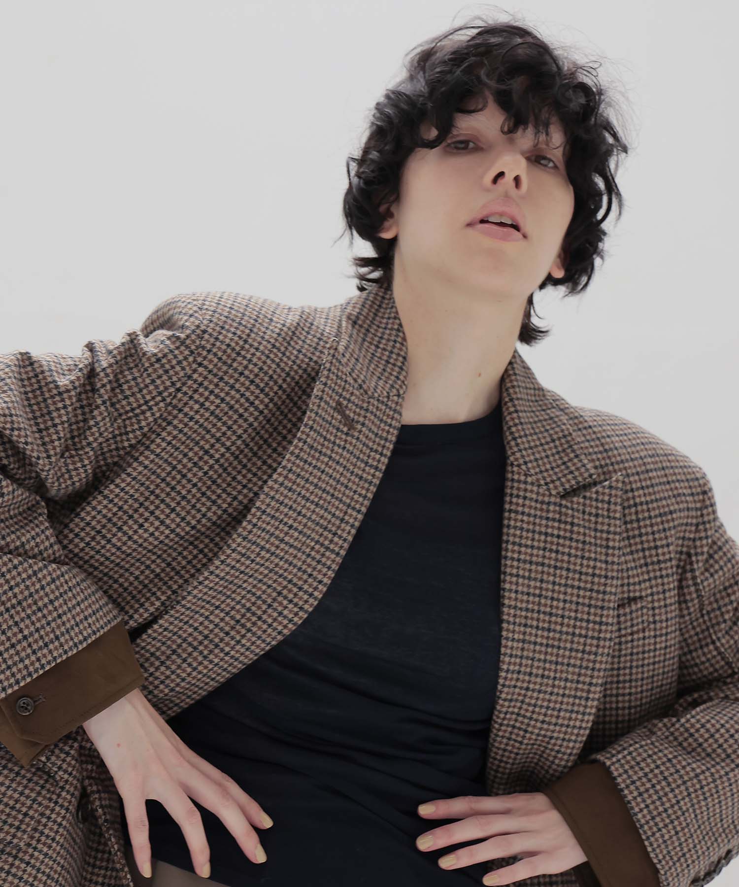 ＜VENIT＞CHECK WIDE JACKET