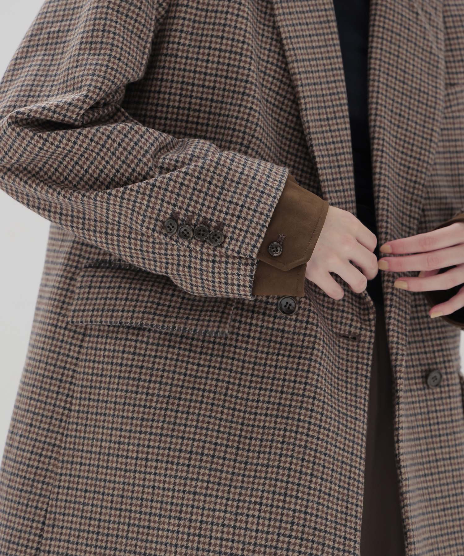＜VENIT＞CHECK WIDE JACKET