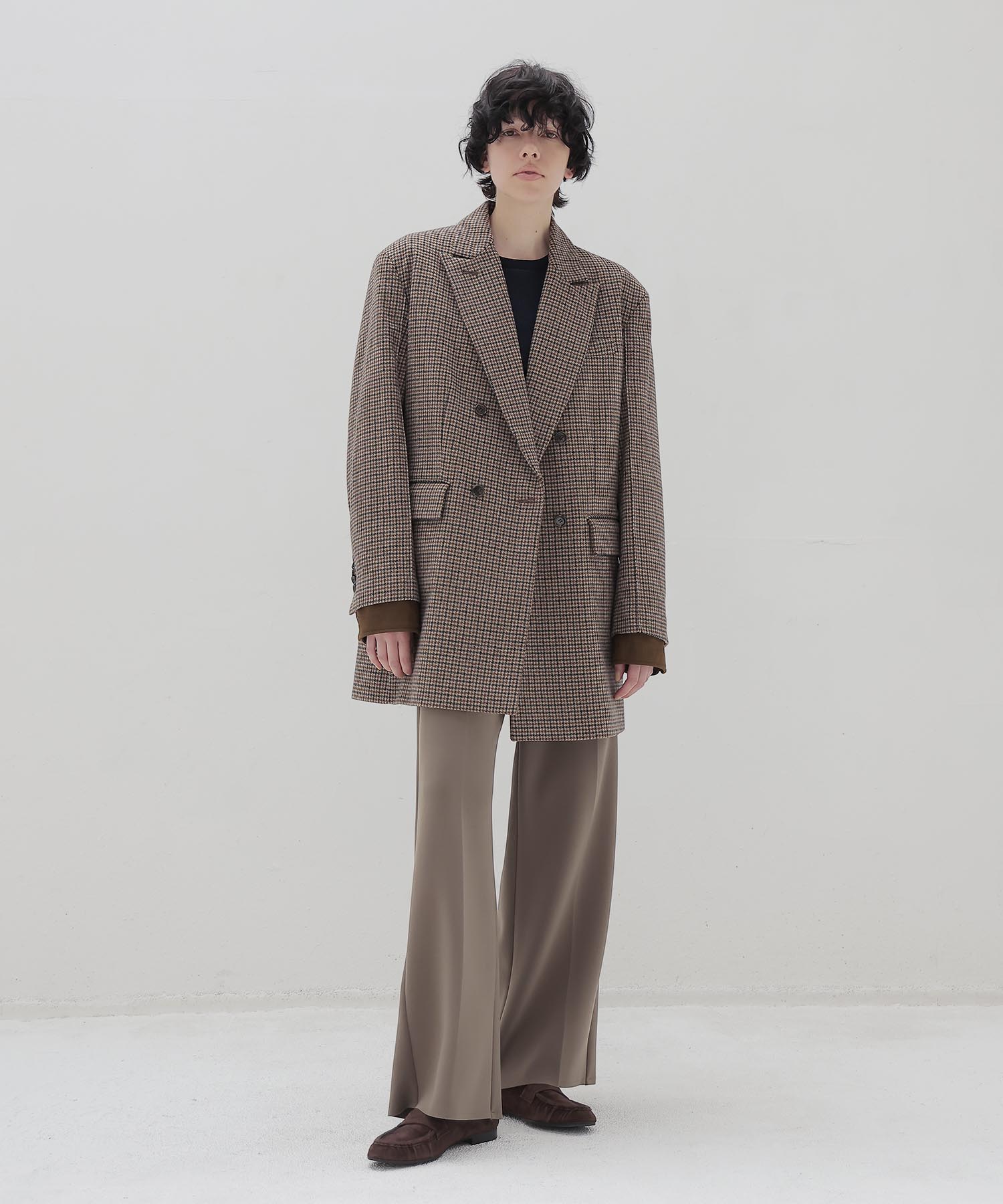 ＜VENIT＞CHECK WIDE JACKET