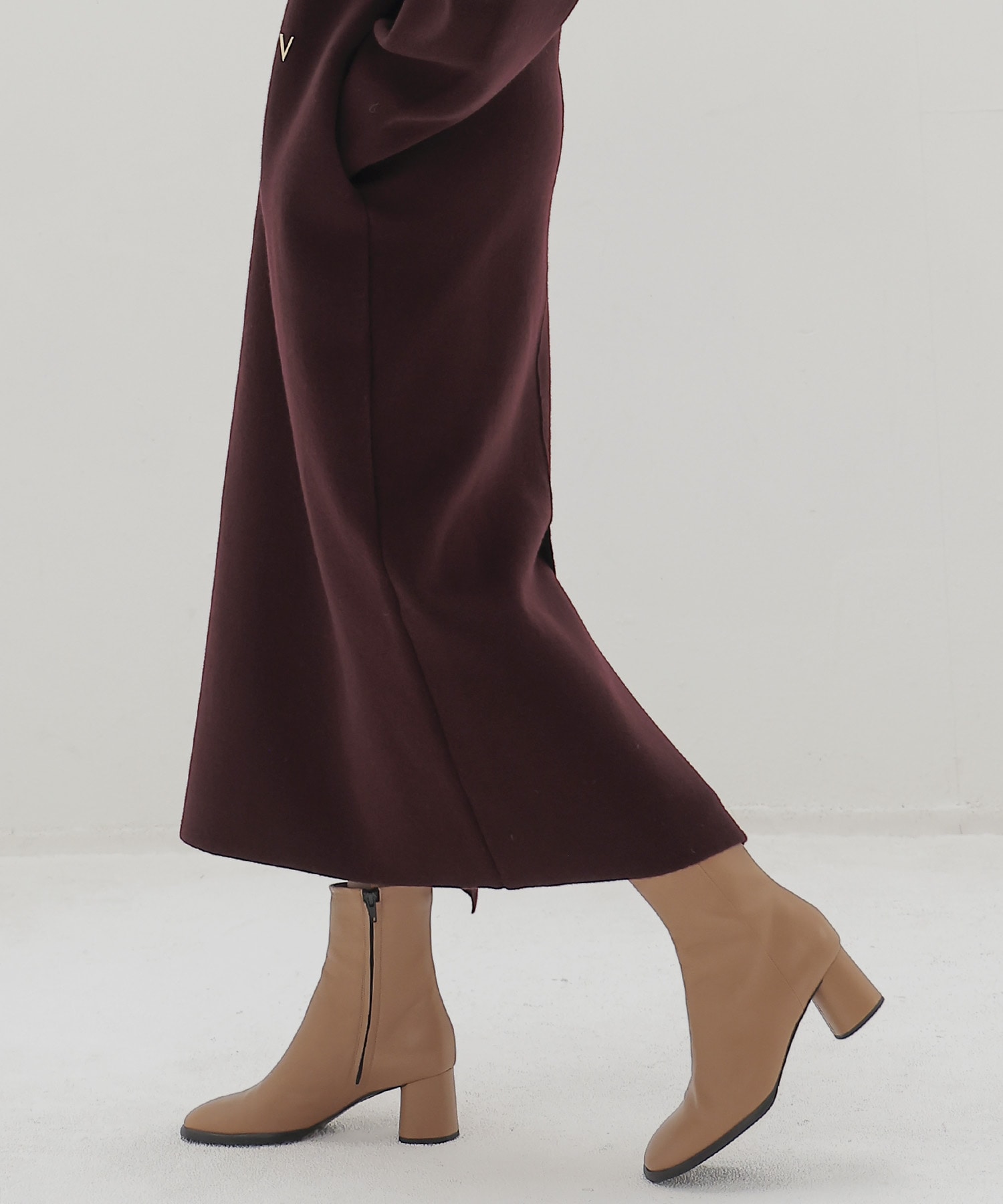 ＜VENIT＞DOUBLE FACE KNIT DRESS