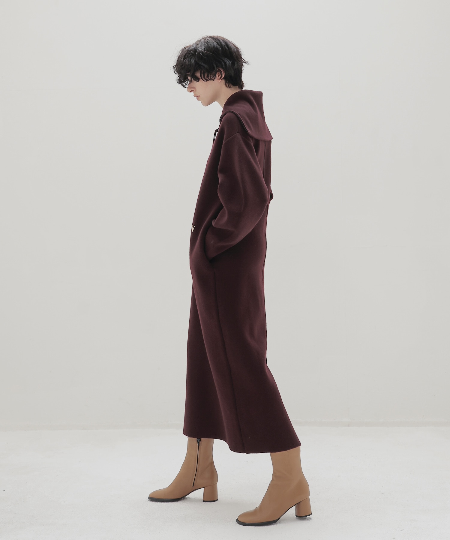 ＜VENIT＞DOUBLE FACE KNIT DRESS
