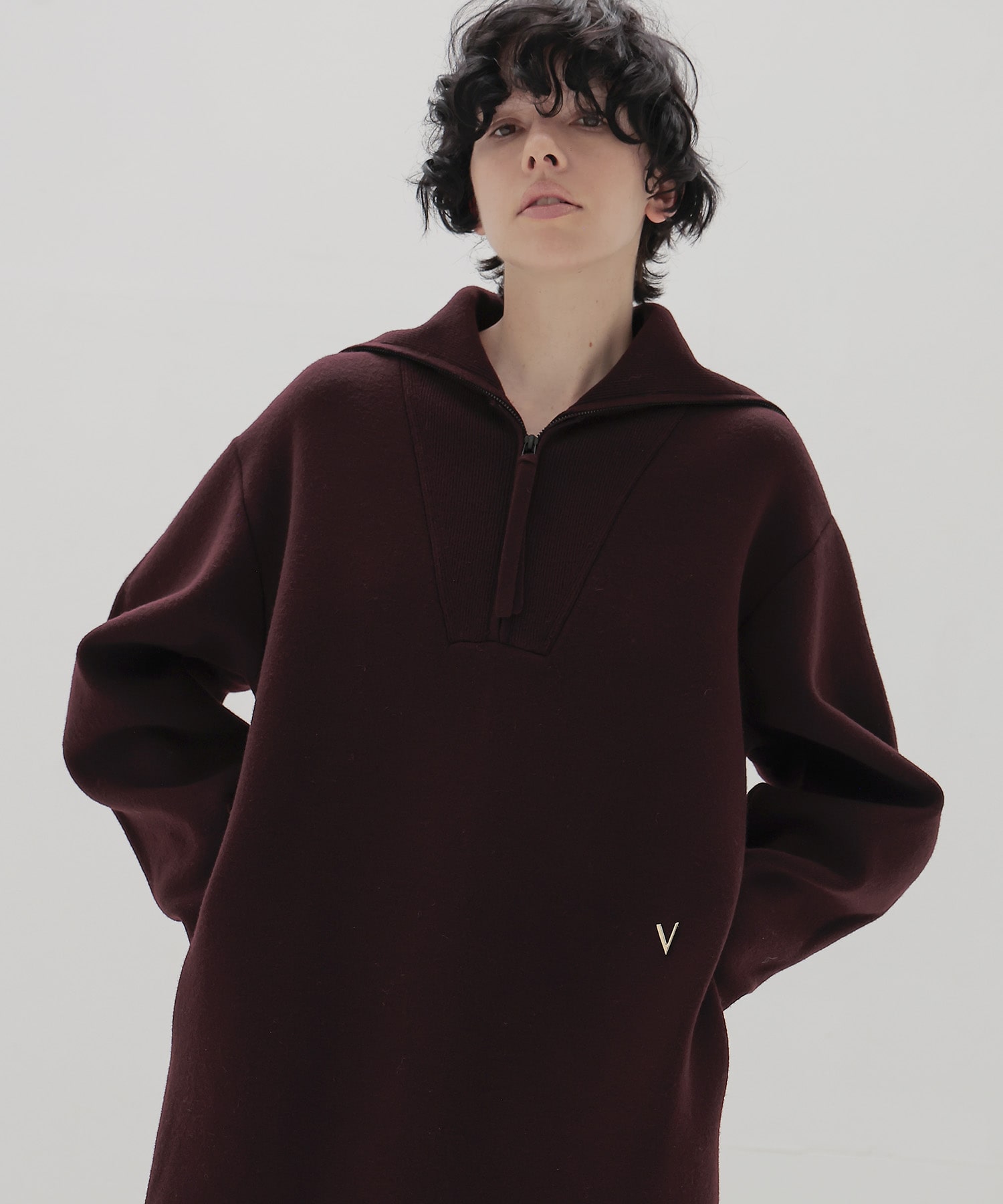 ＜VENIT＞DOUBLE FACE KNIT DRESS