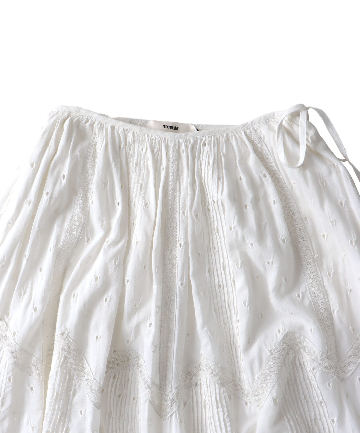 ＜VENIT＞COTTON RAYON VINTAGE LACE SKIRT