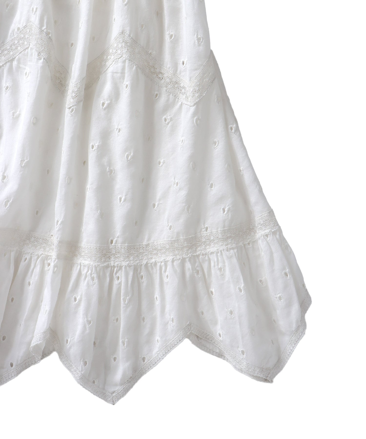 ＜VENIT＞COTTON RAYON VINTAGE LACE SKIRT