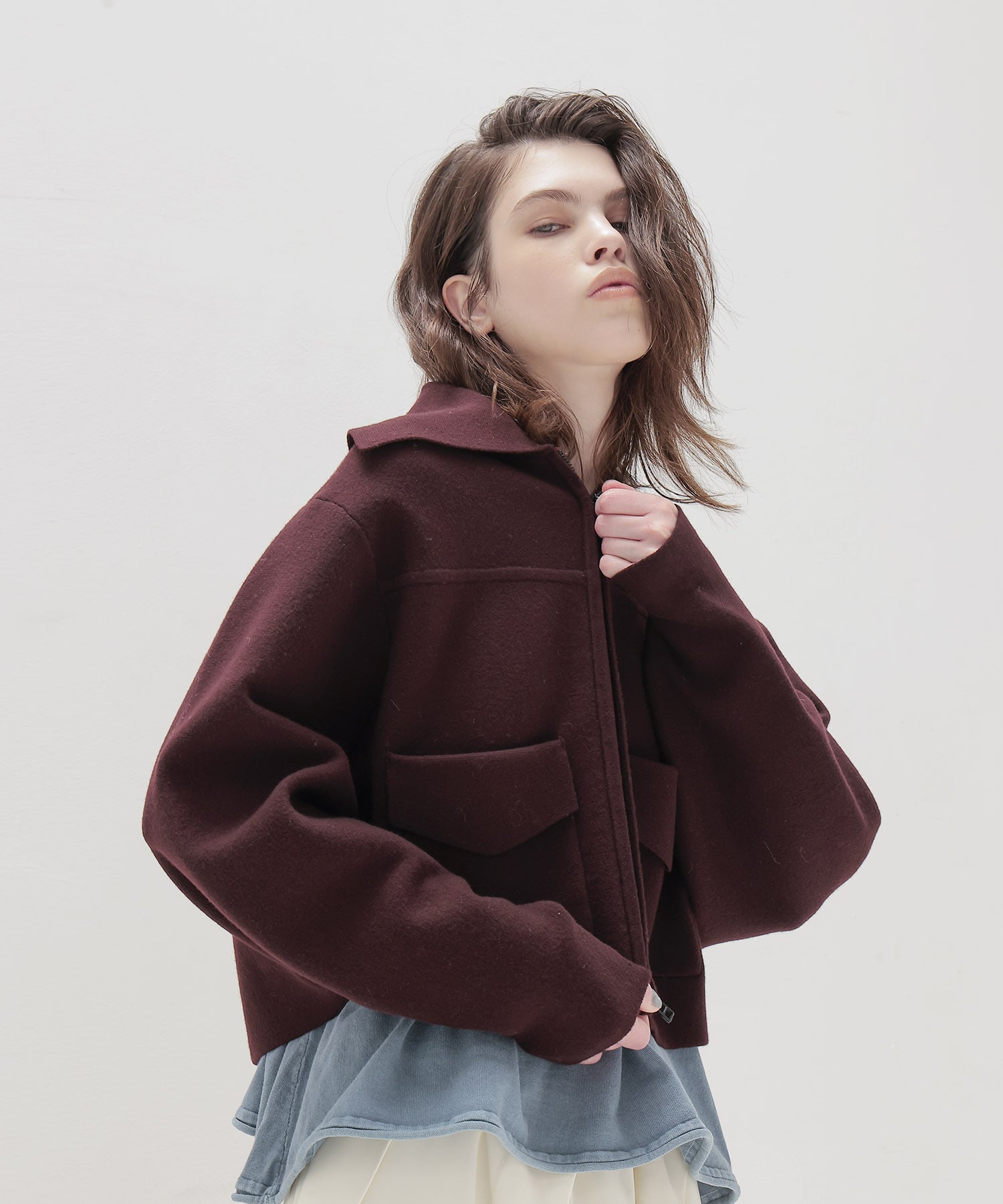 ＜VENIT＞DOUBLE FACE KNIT CARDIGAN