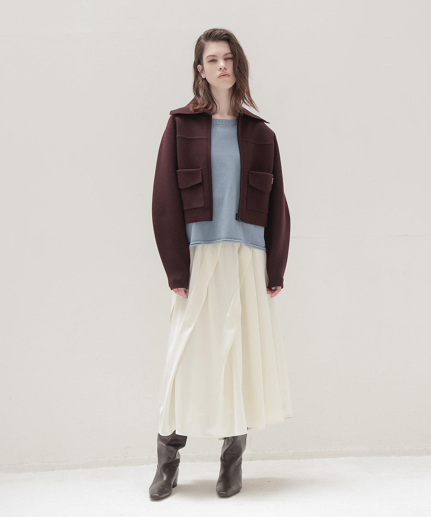 ＜VENIT＞DOUBLE FACE KNIT CARDIGAN