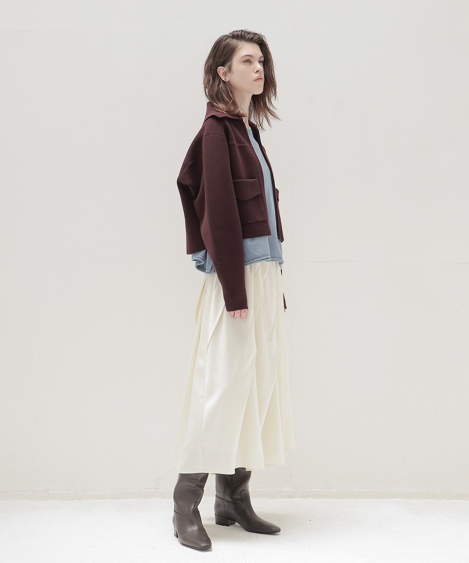 ＜VENIT＞DOUBLE FACE KNIT CARDIGAN
