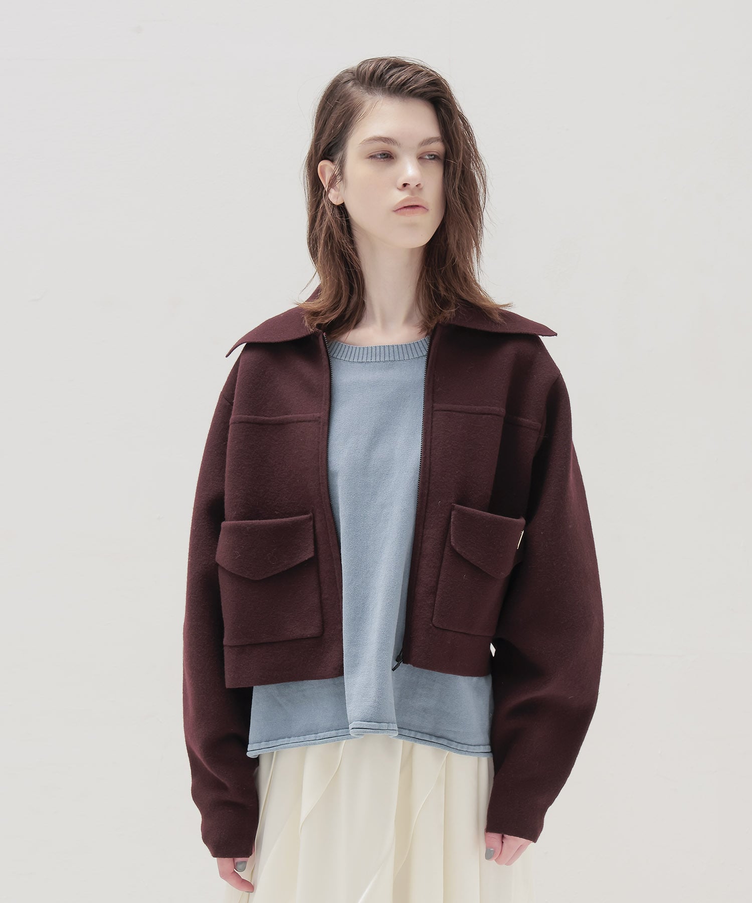 ＜VENIT＞DOUBLE FACE KNIT CARDIGAN
