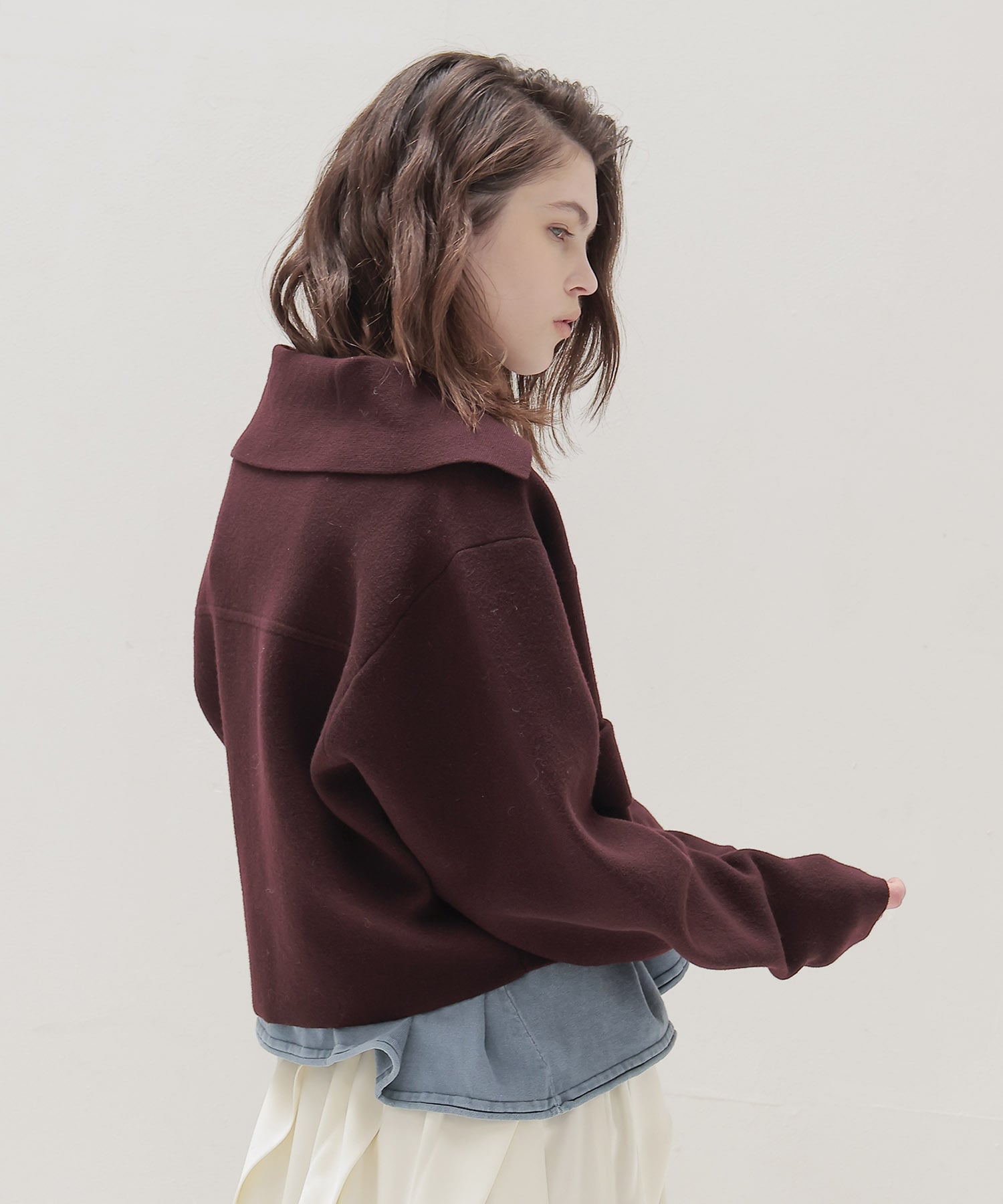 ＜VENIT＞DOUBLE FACE KNIT CARDIGAN